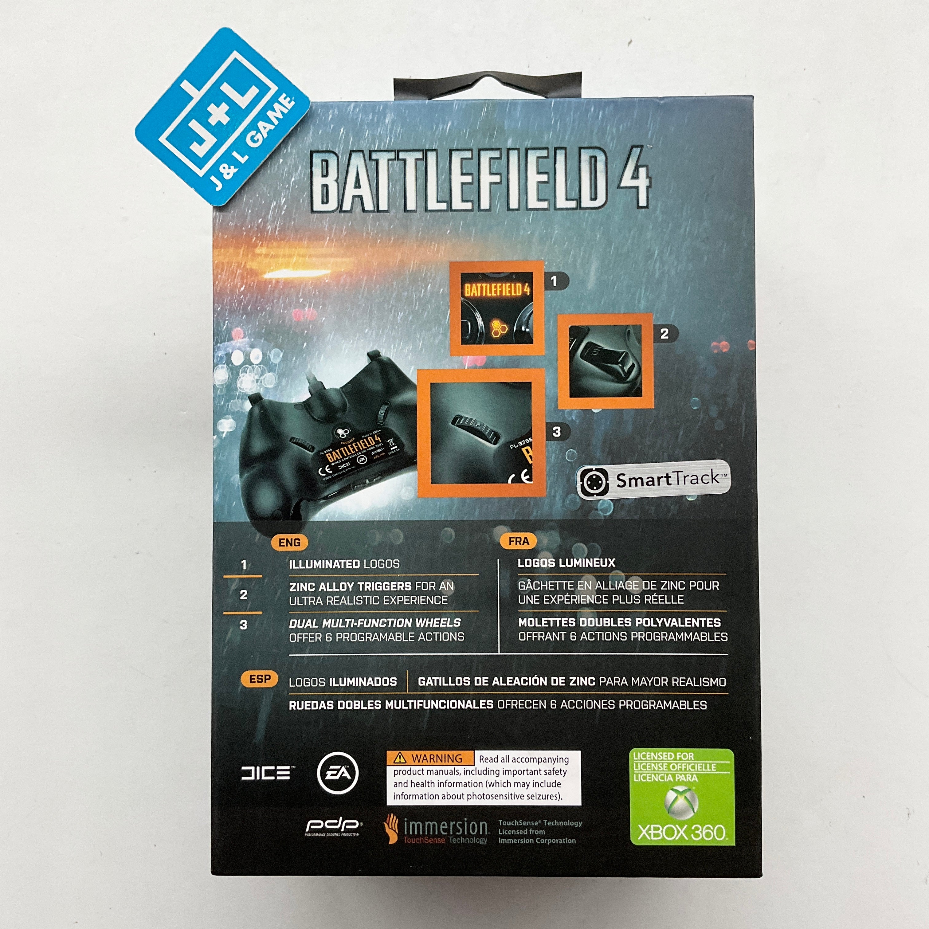 PDP Battlefield 4 Wired Xbox 360 Controller - Xbox 360 Accessories PDP   