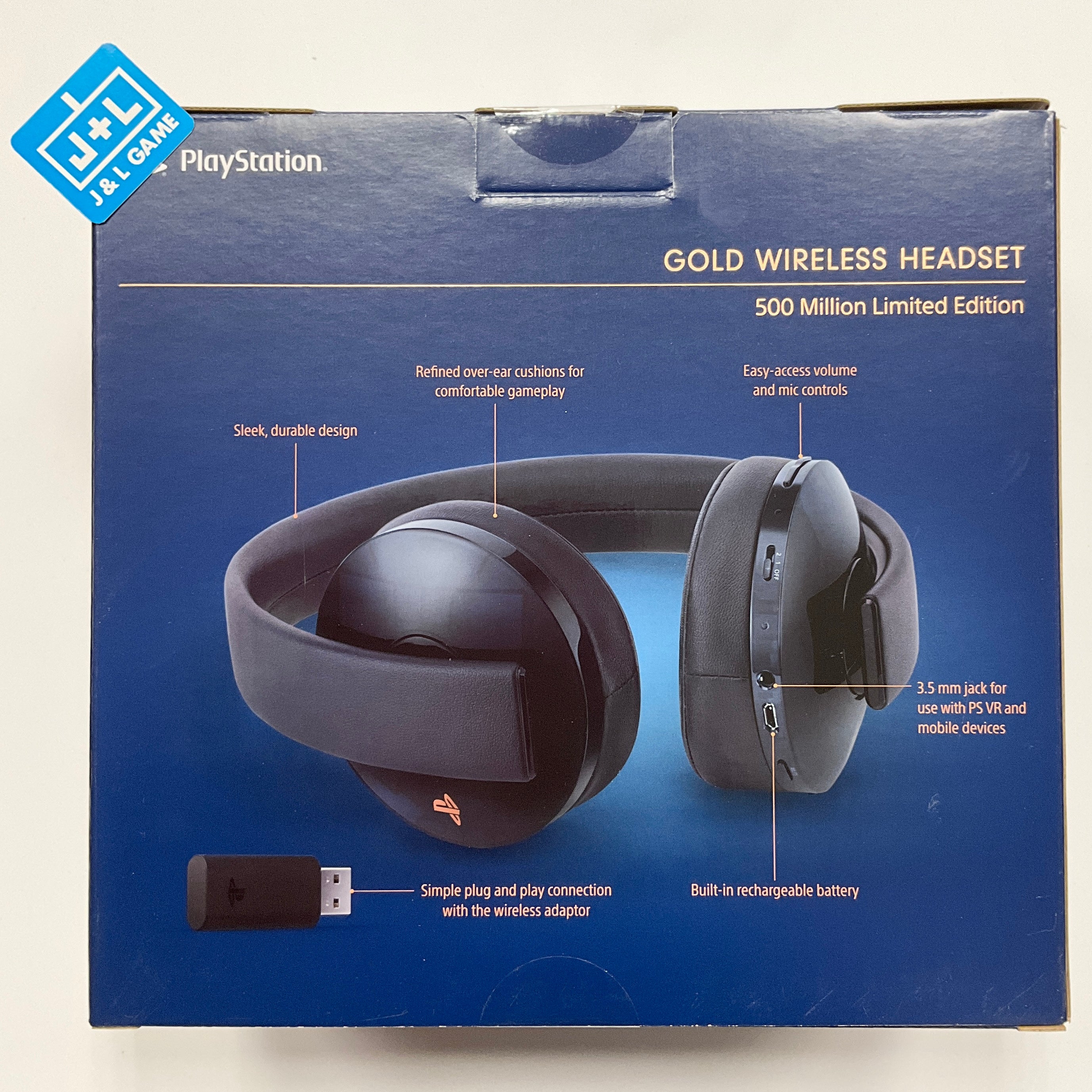 Ps4 gold wireless headset best sale 500 million limited edition