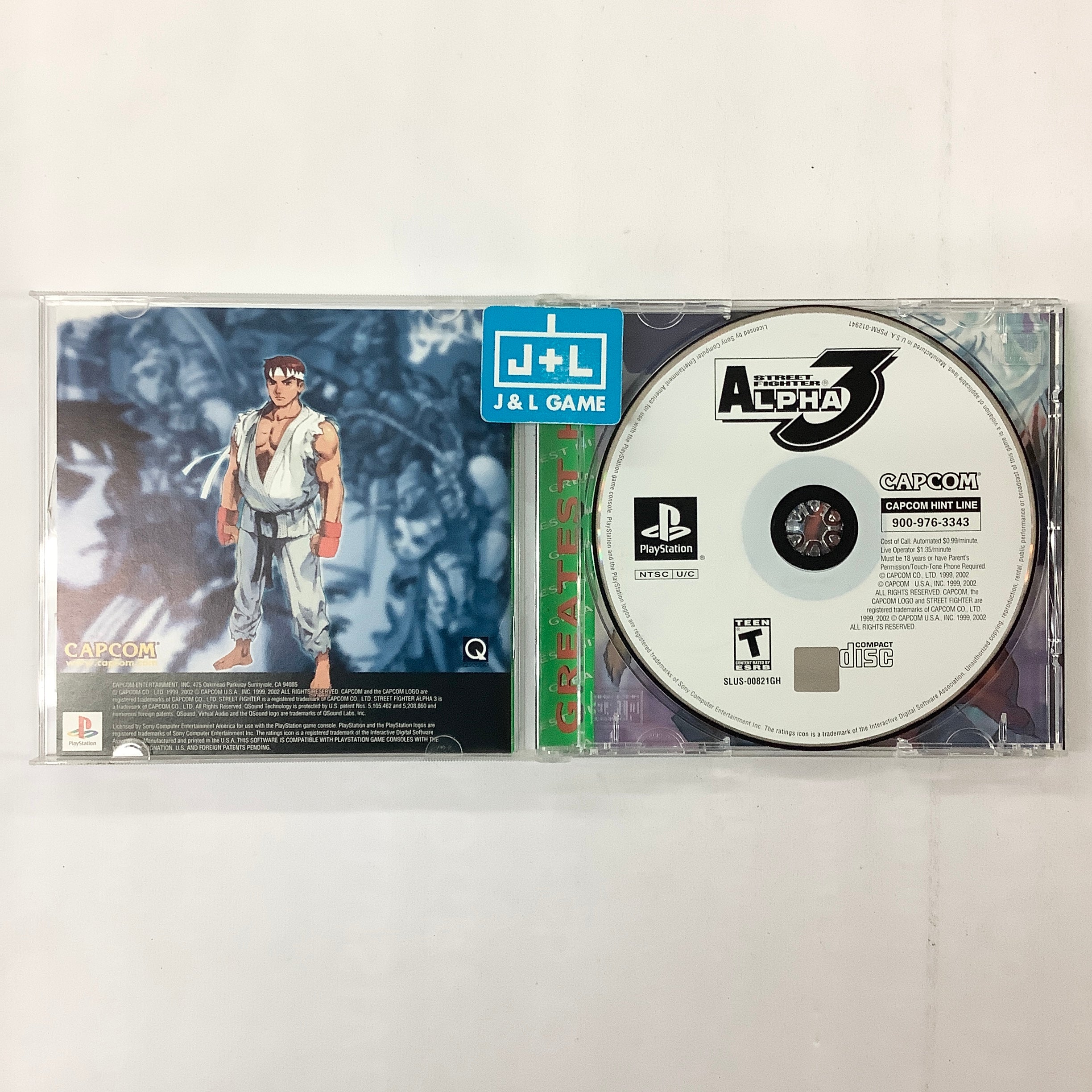 Street Fighter Alpha 3 CASE & MANUAL For Playstation newest 1