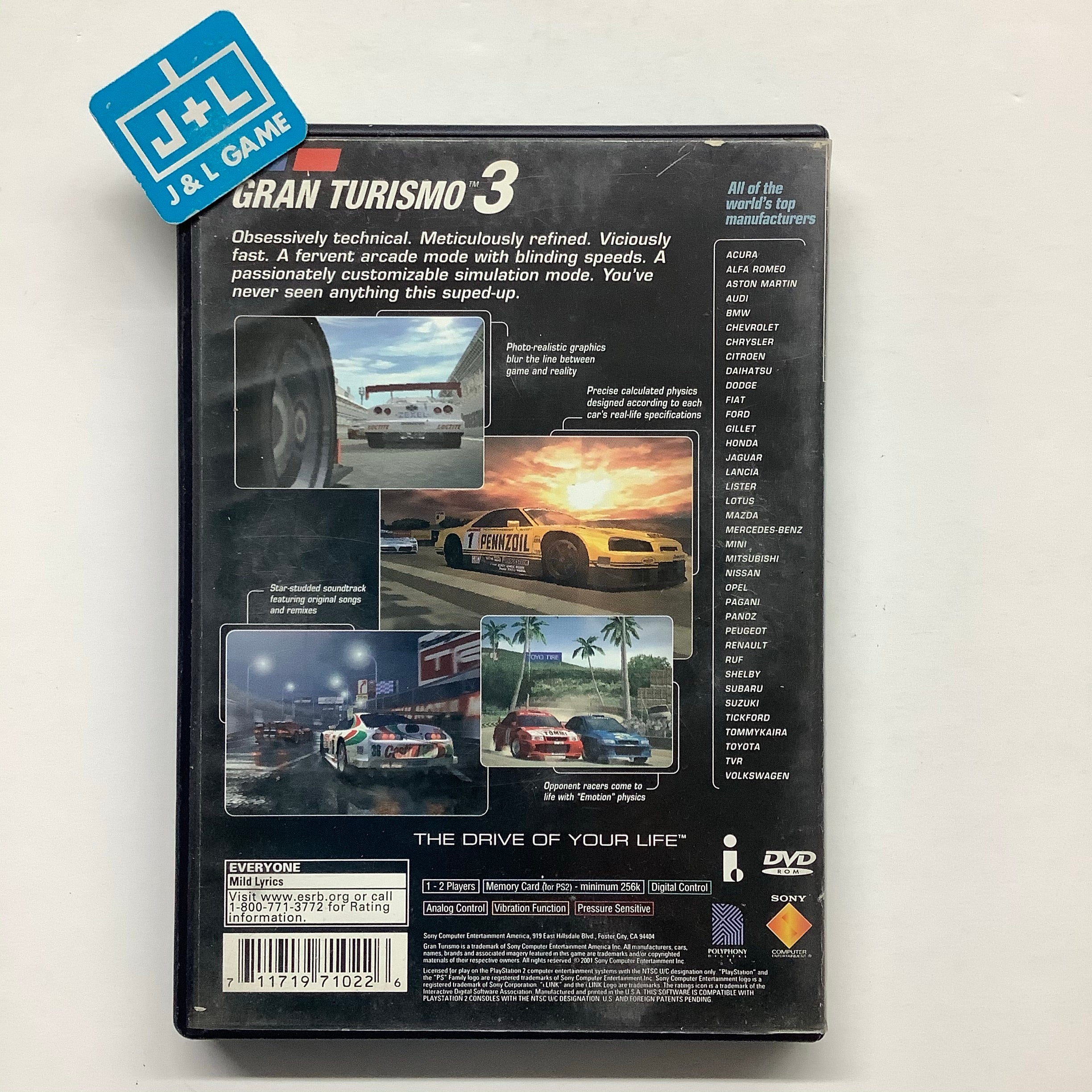 Gran Turismo 3: A-Spec - (PS2) PlayStation 2 [Pre-Owned] | J&L Game