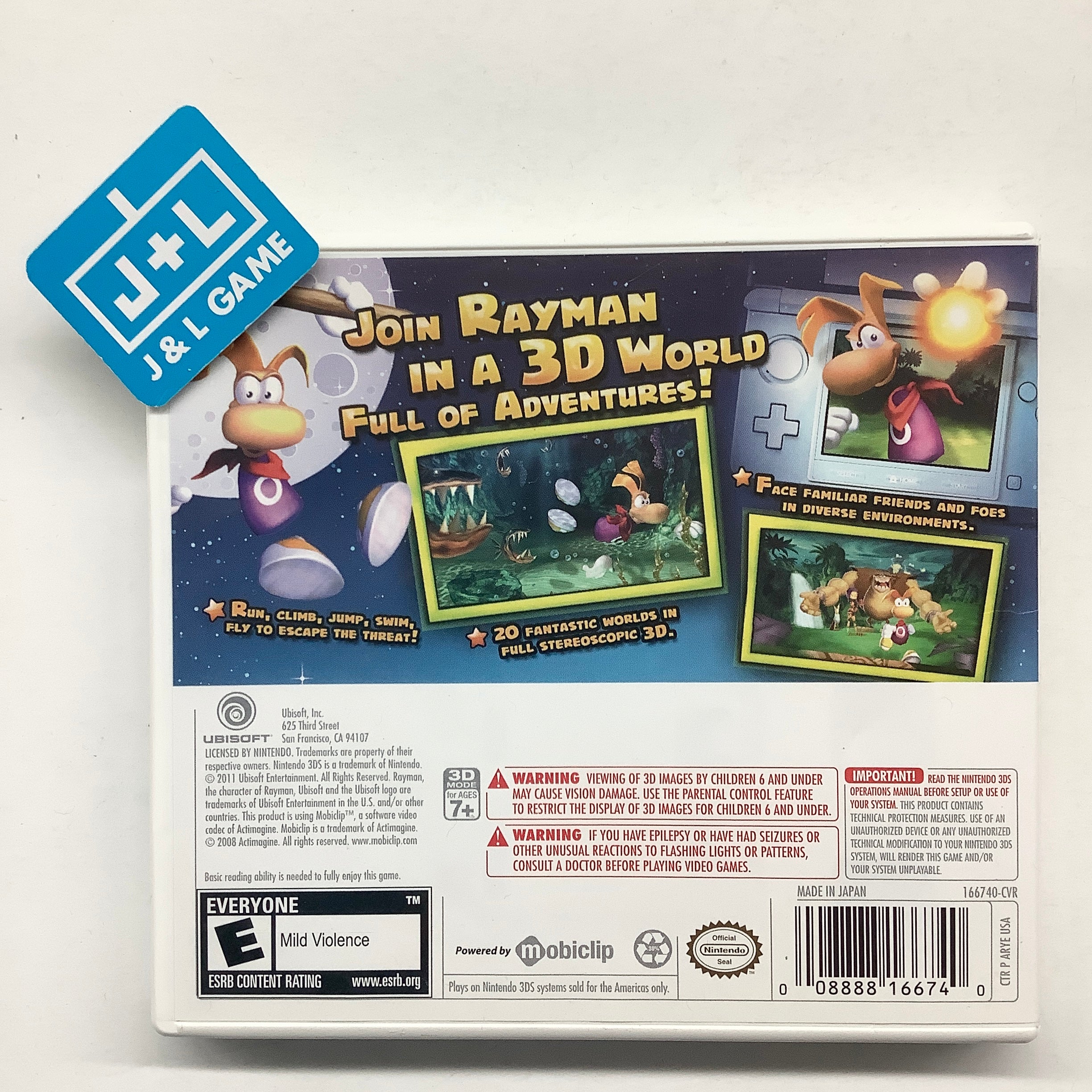 Rayman 3D - Nintendo 3DS [Pre-Owned] Video Games Ubisoft   