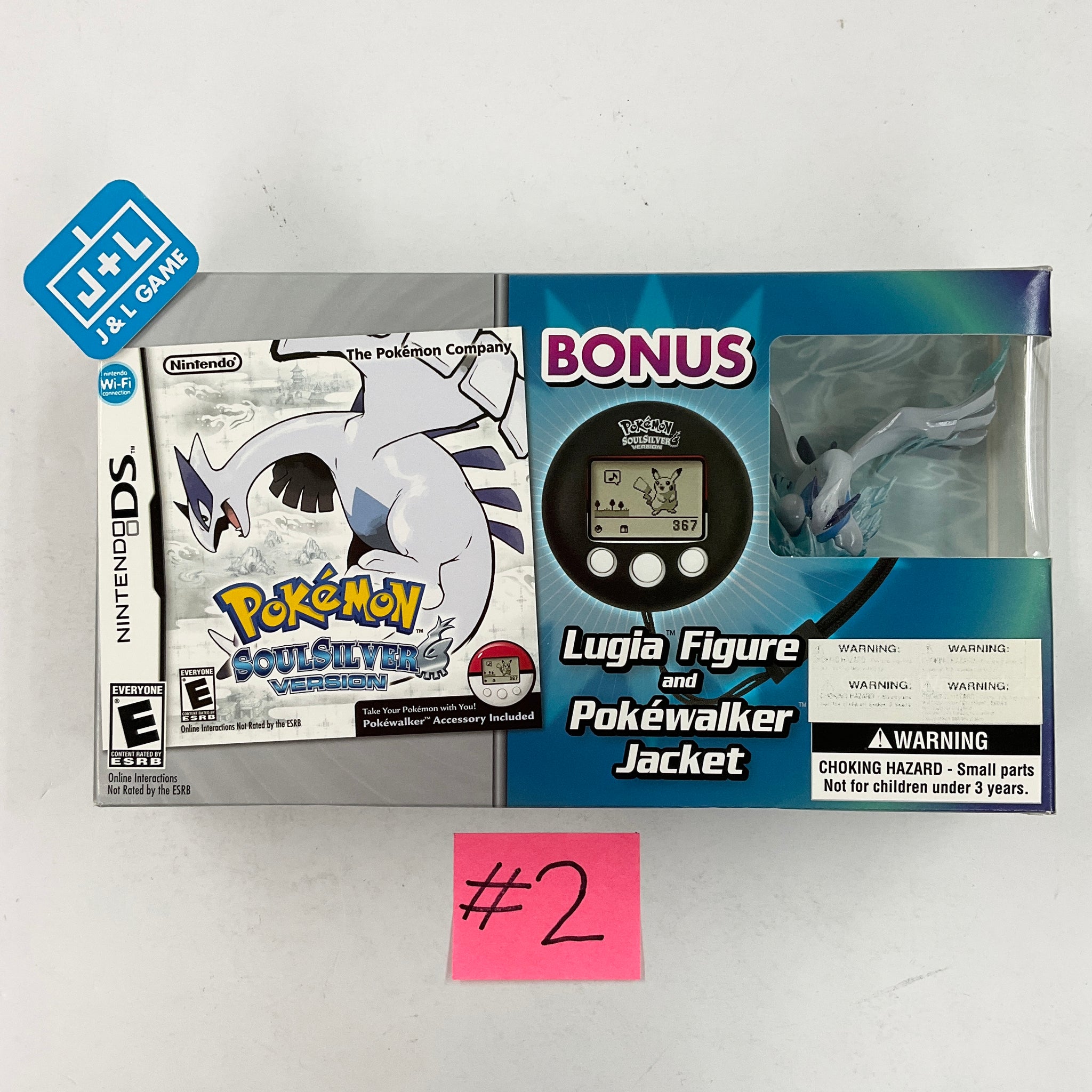 Set of 2 Pokemon Heart gold & Soul Silver with Pokewalker Boxed Nintendo DS  NDS
