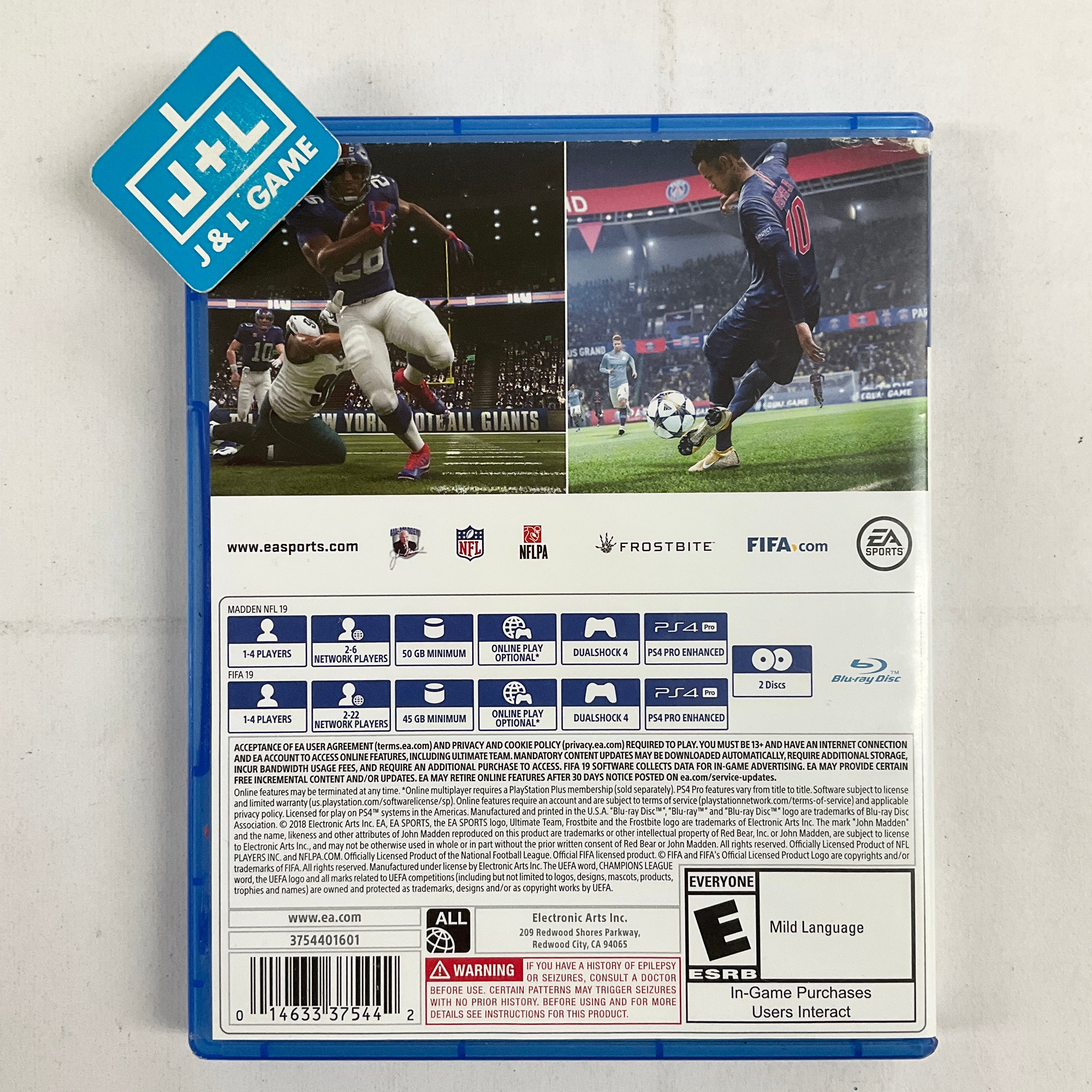 EA Sports Bundle (FIFA 19 & Madden NFL 19) - (PS4) Playstation 4 [Pre-Owned] Video Games Electronic Arts