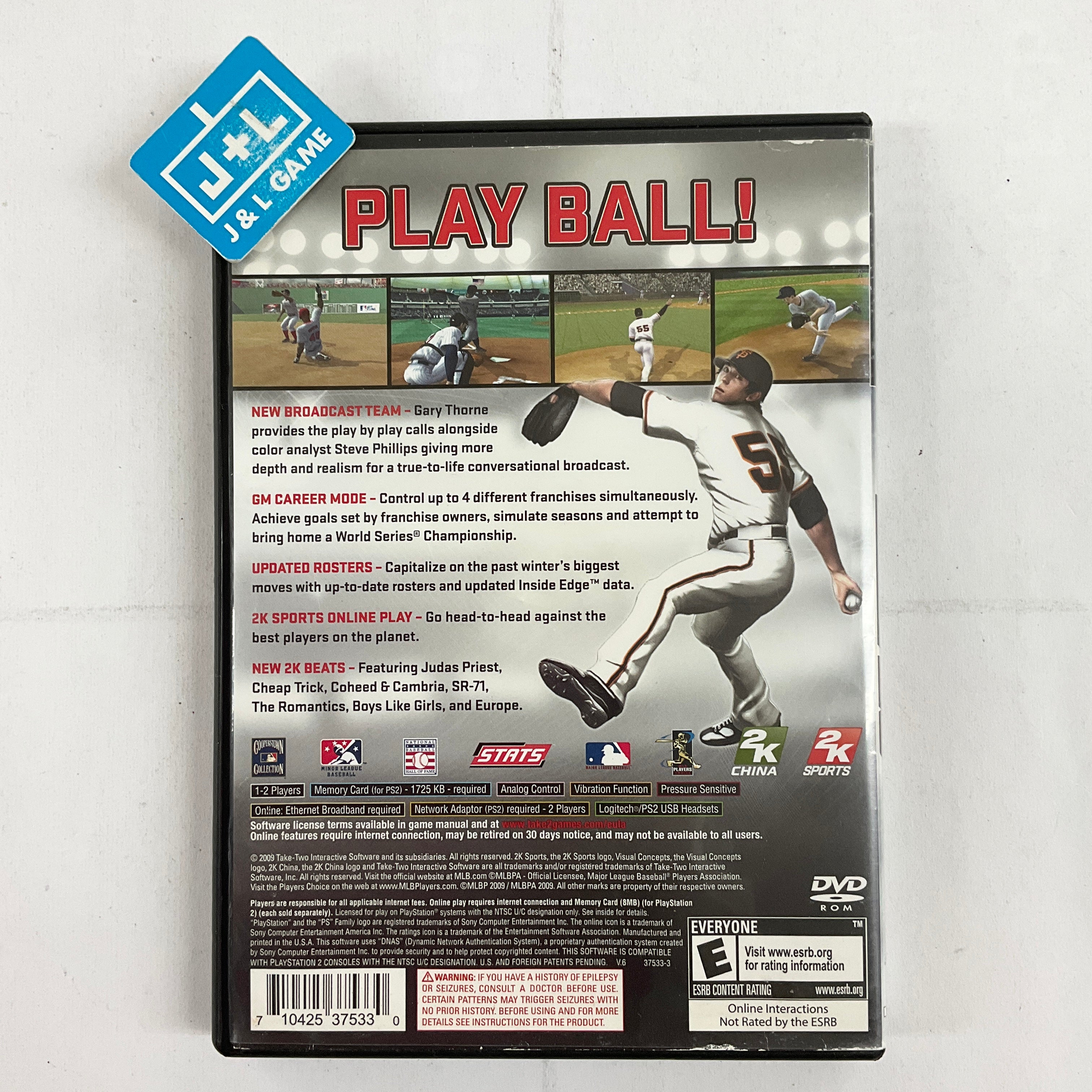 Major League Baseball 2K9 - (PS2) PlayStation 2 [Pre-Owned] | J&L Game