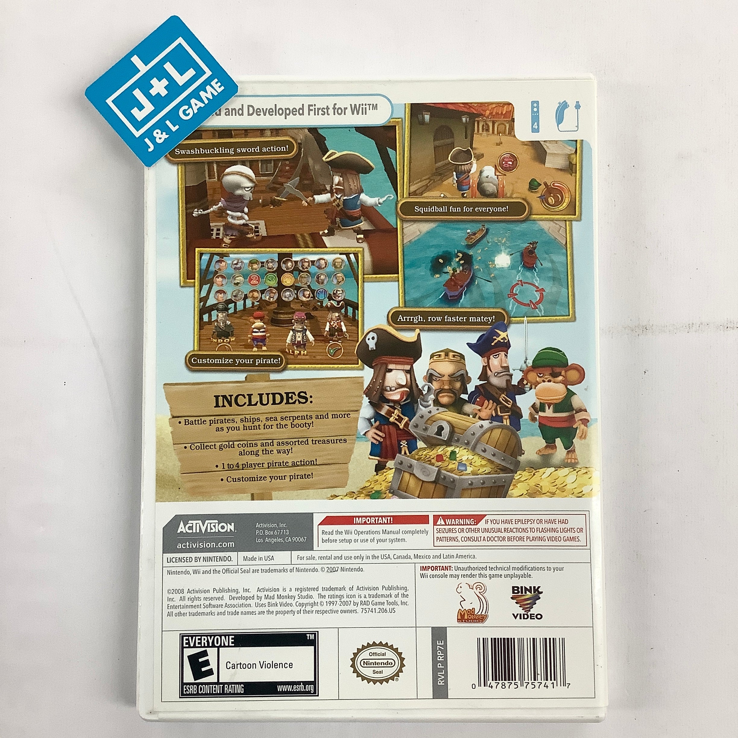 Pirates: Hunt for Blackbeard's Booty - Nintendo Wii [Pre-Owned] Video Games Activision   