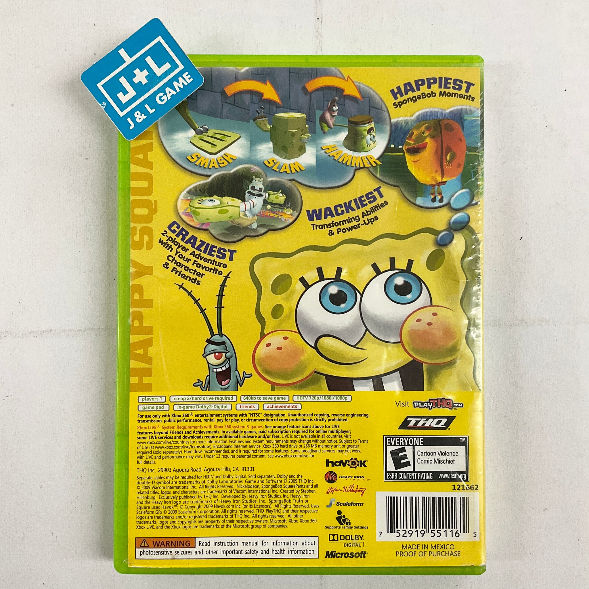 Spongebobs Truth Or Square Xbox 360 [pre Owned] Jandl Video Games