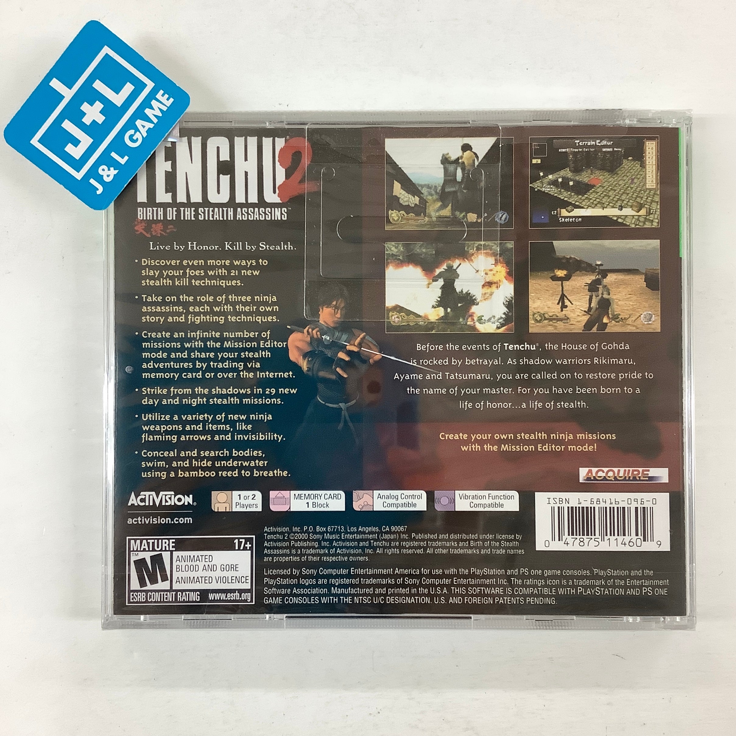 Tenchu 2: Birth of the Stealth Assassins (Greatest Hits) - (PS1) PlayStation 1 Video Games Activision   