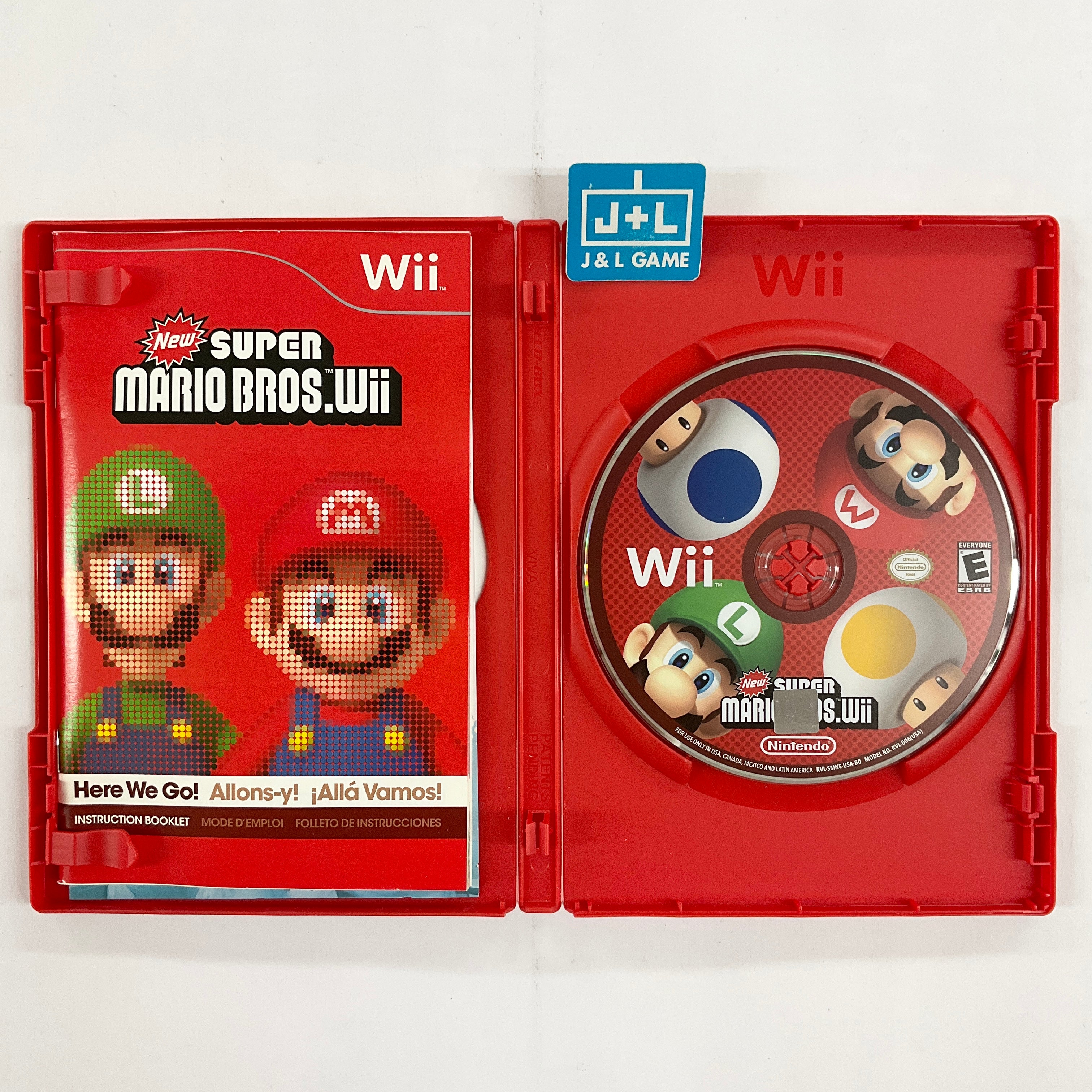 New Super Mario Bros. Wii (Red Case) - Nintendo Wii [Pre-Owned] Video Games Nintendo   