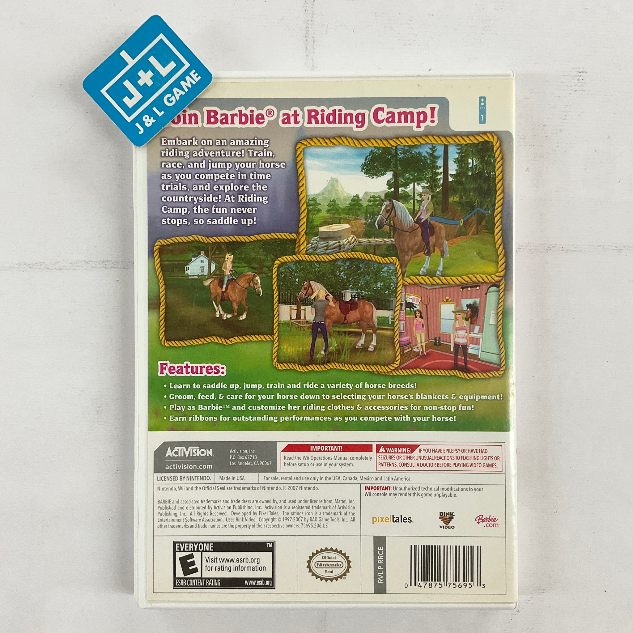 Barbie Horse Adventures: Riding Camp - Nintendo Wii [Pre-Owned] – J&L Video Games New York City