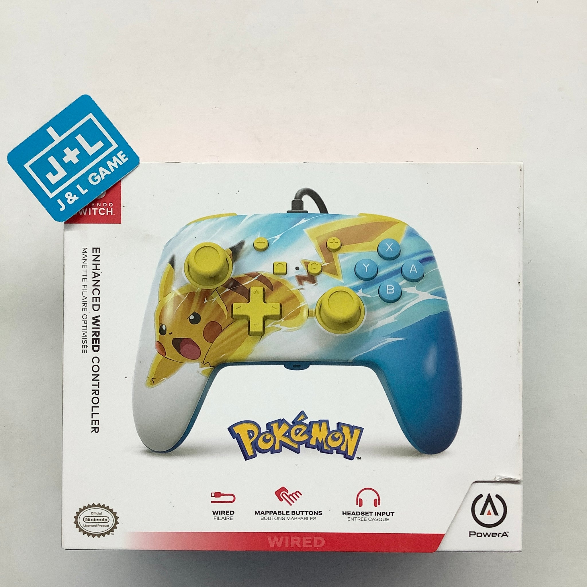 PowerA Nintendo Switch Pokémon Enhanced Wired Controller (Pikachu