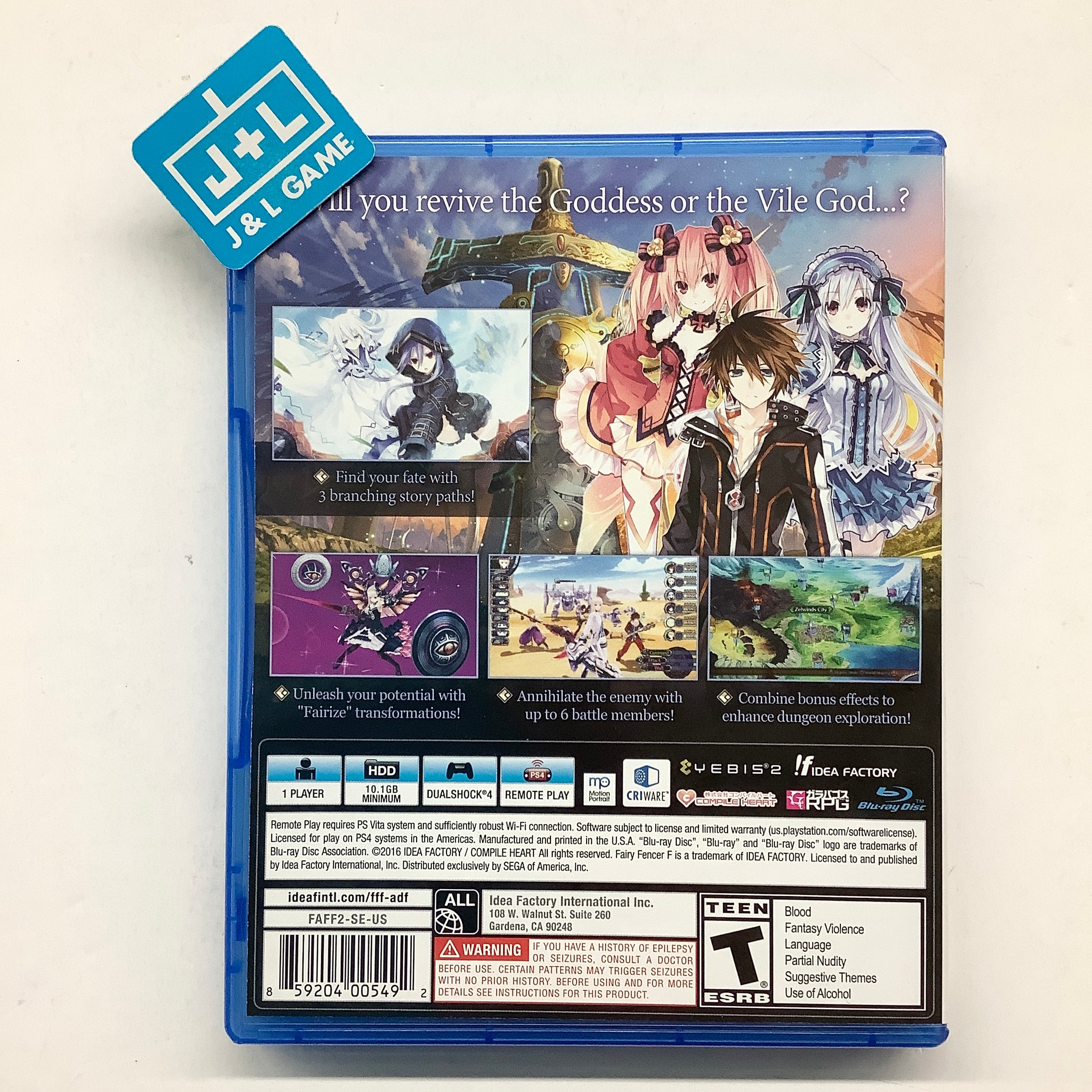 Fairy Fencer F Advent Dark Force For deals Playstation 4