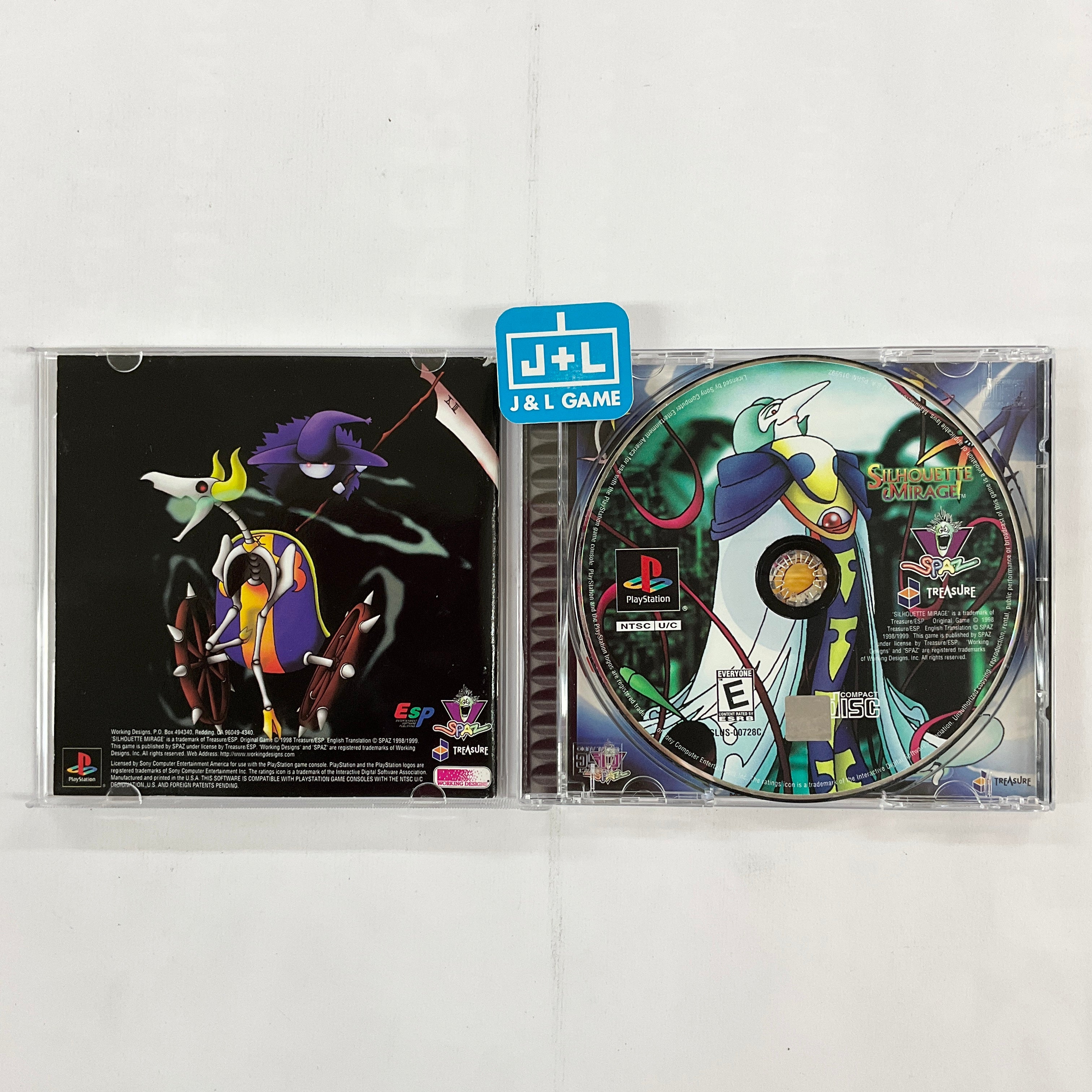 Silhouette selling mirage on Playstation 1 cib