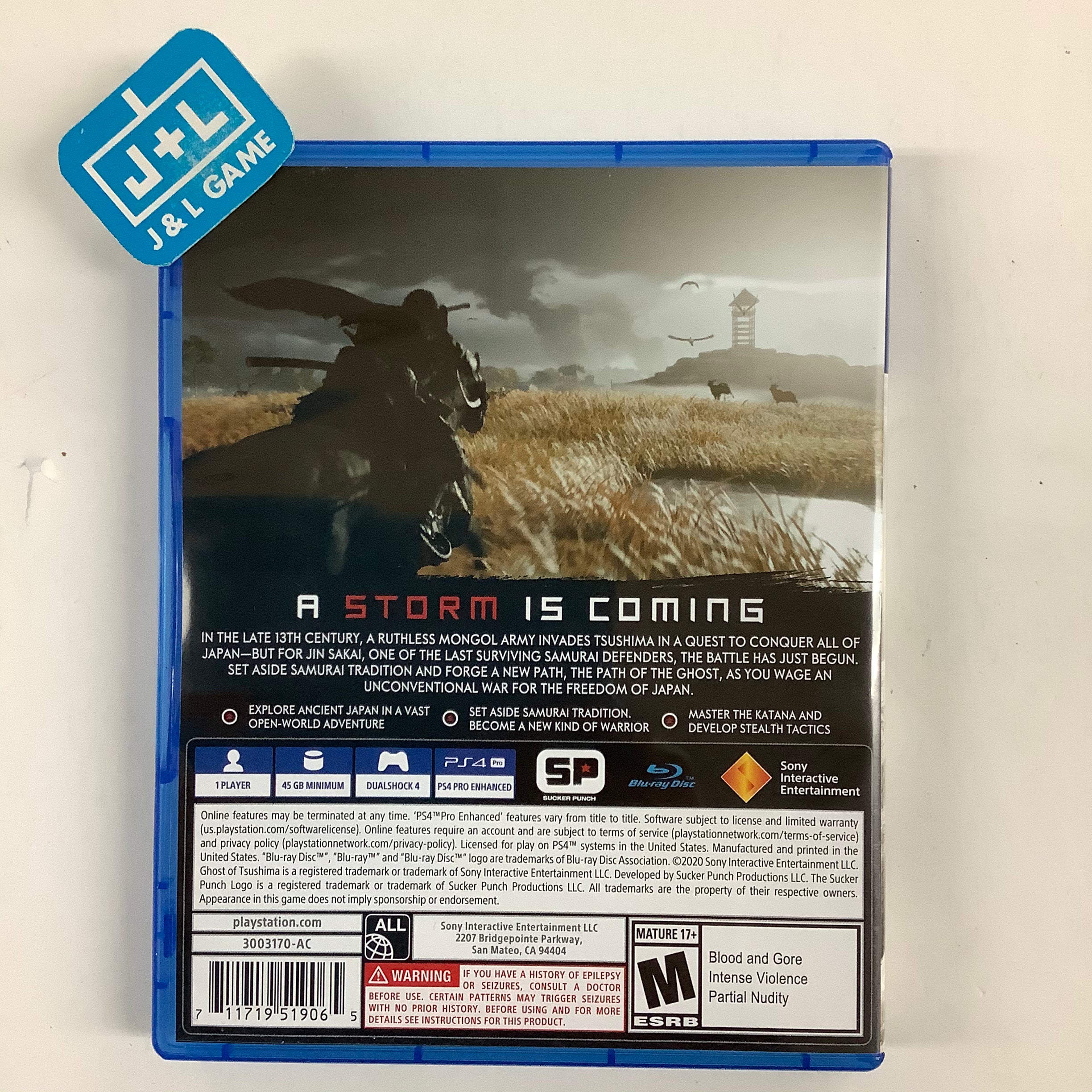 Ghost of Tsushima - (PS4) PlayStation 4 [Pre-Owned] Video Games Sony Interactive Entertainment   