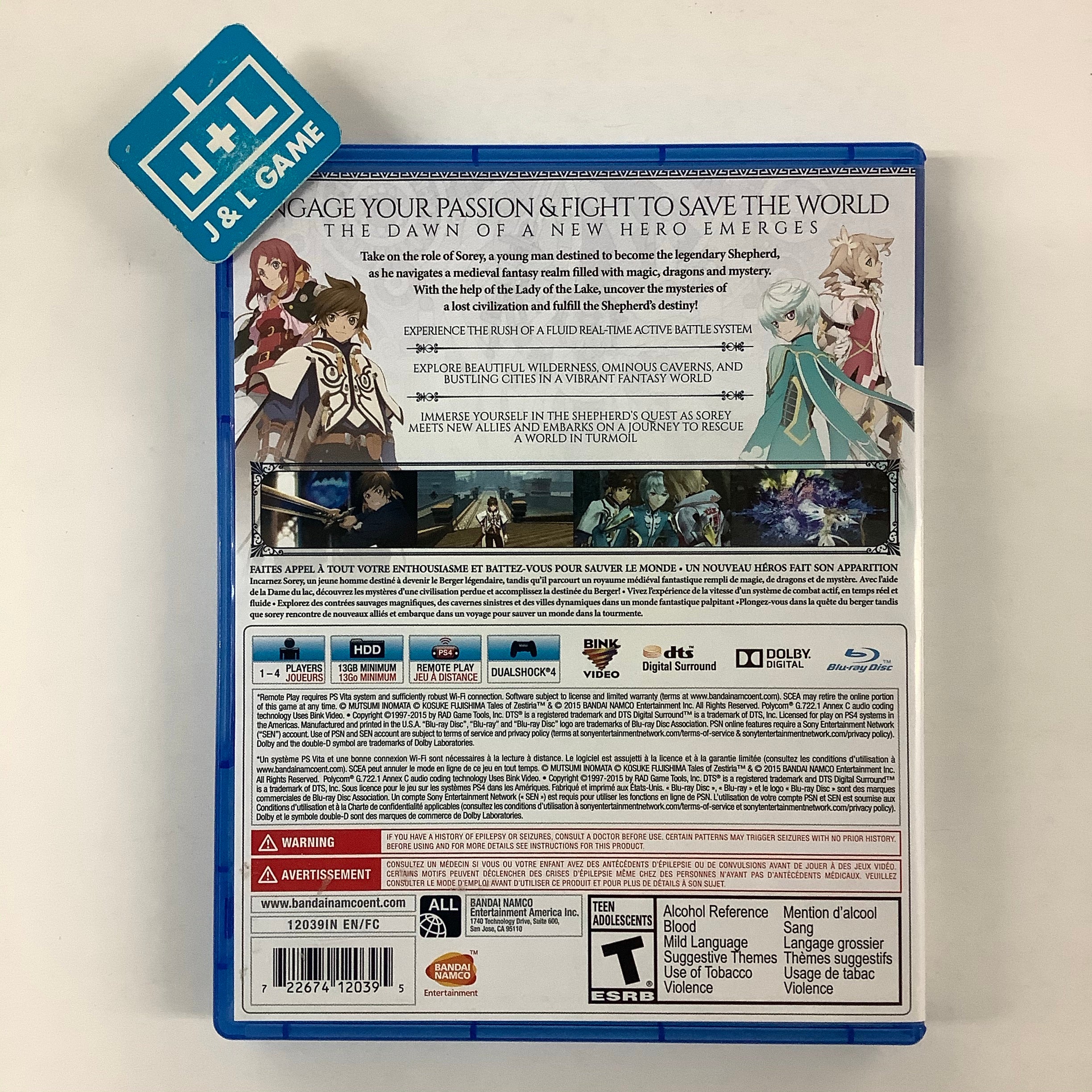 Tales of Zestiria - (PS4) PlayStation 4 [Pre-Owned] Video Games Bandai Namco Games   