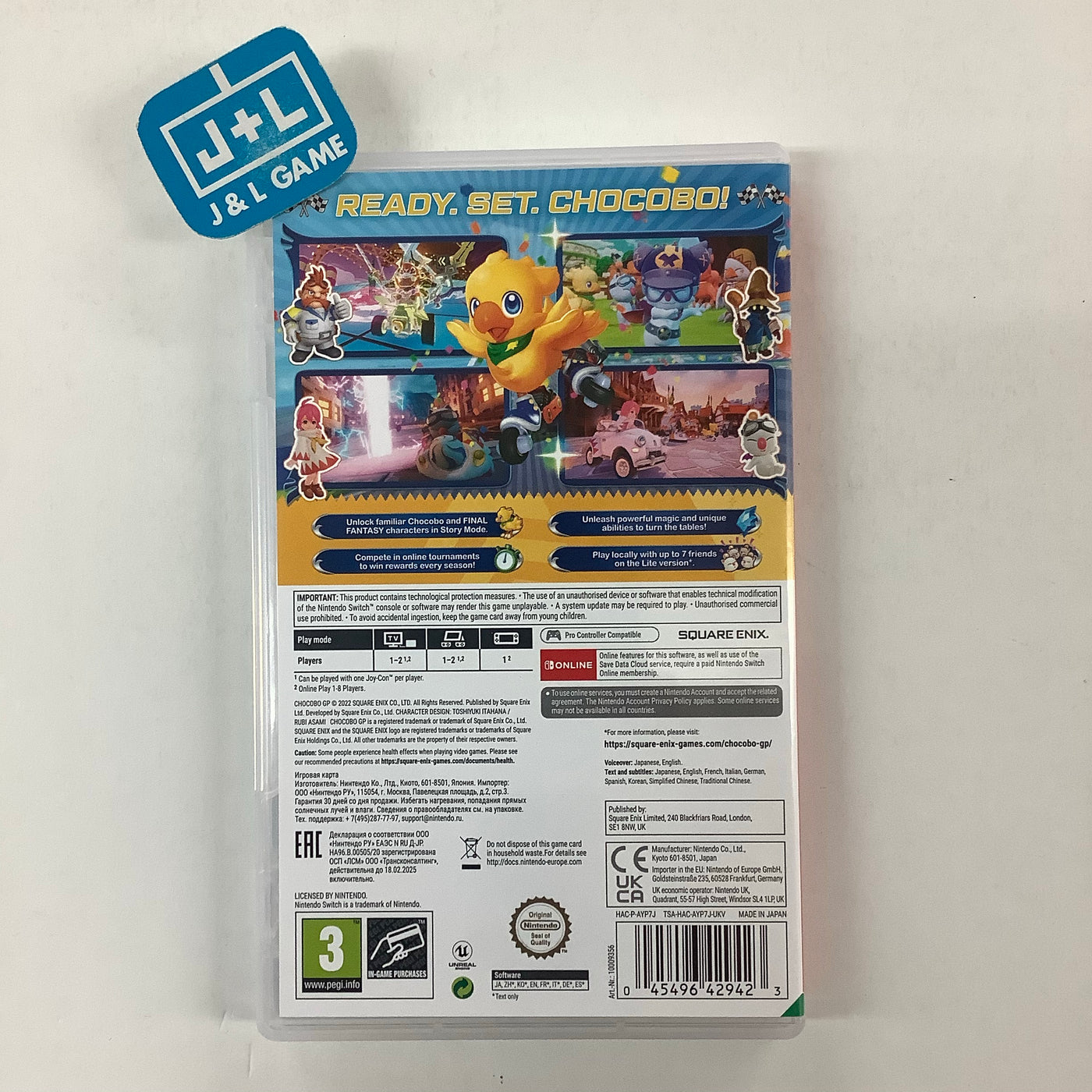Chocobo GP - (NSW) | Import) J&L Switch Game Nintendo [UNBOXING] (European