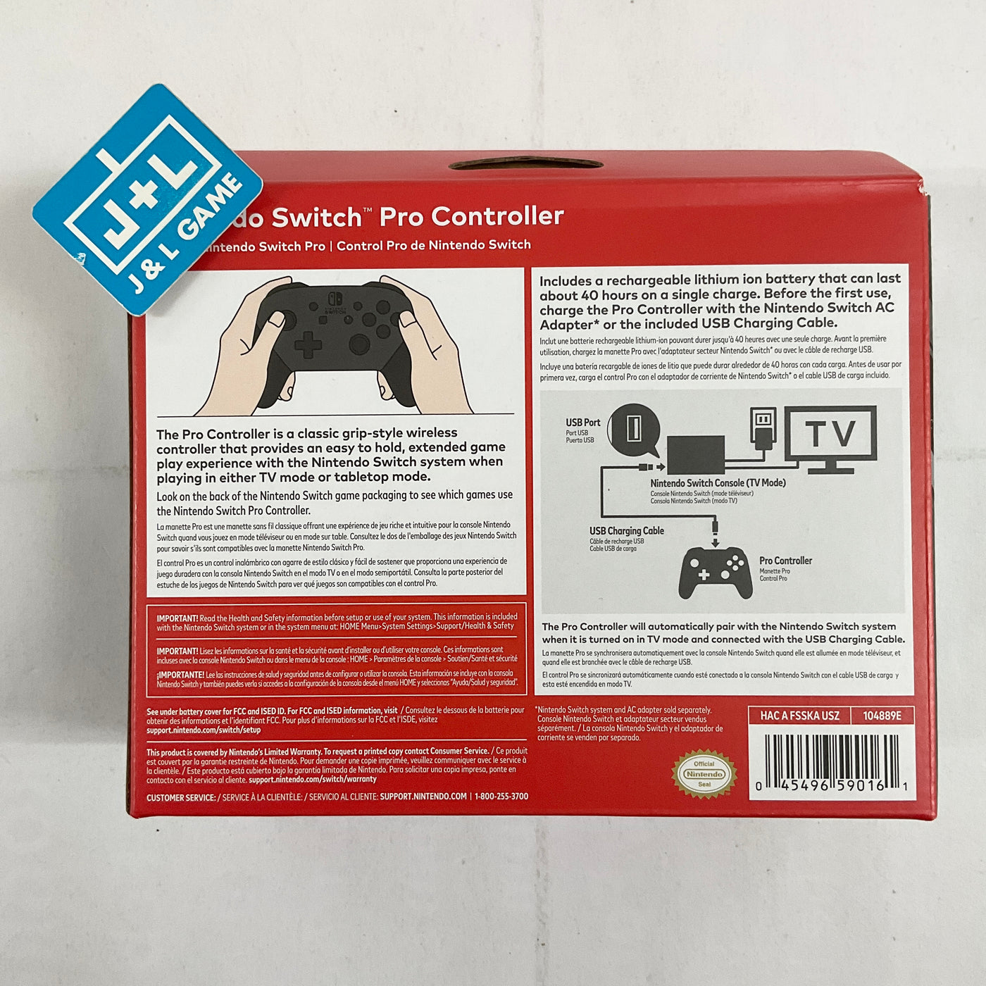 Nintendo Switch Pro Controller (Black) - (NSW) Nintendo Switch | J&L Game