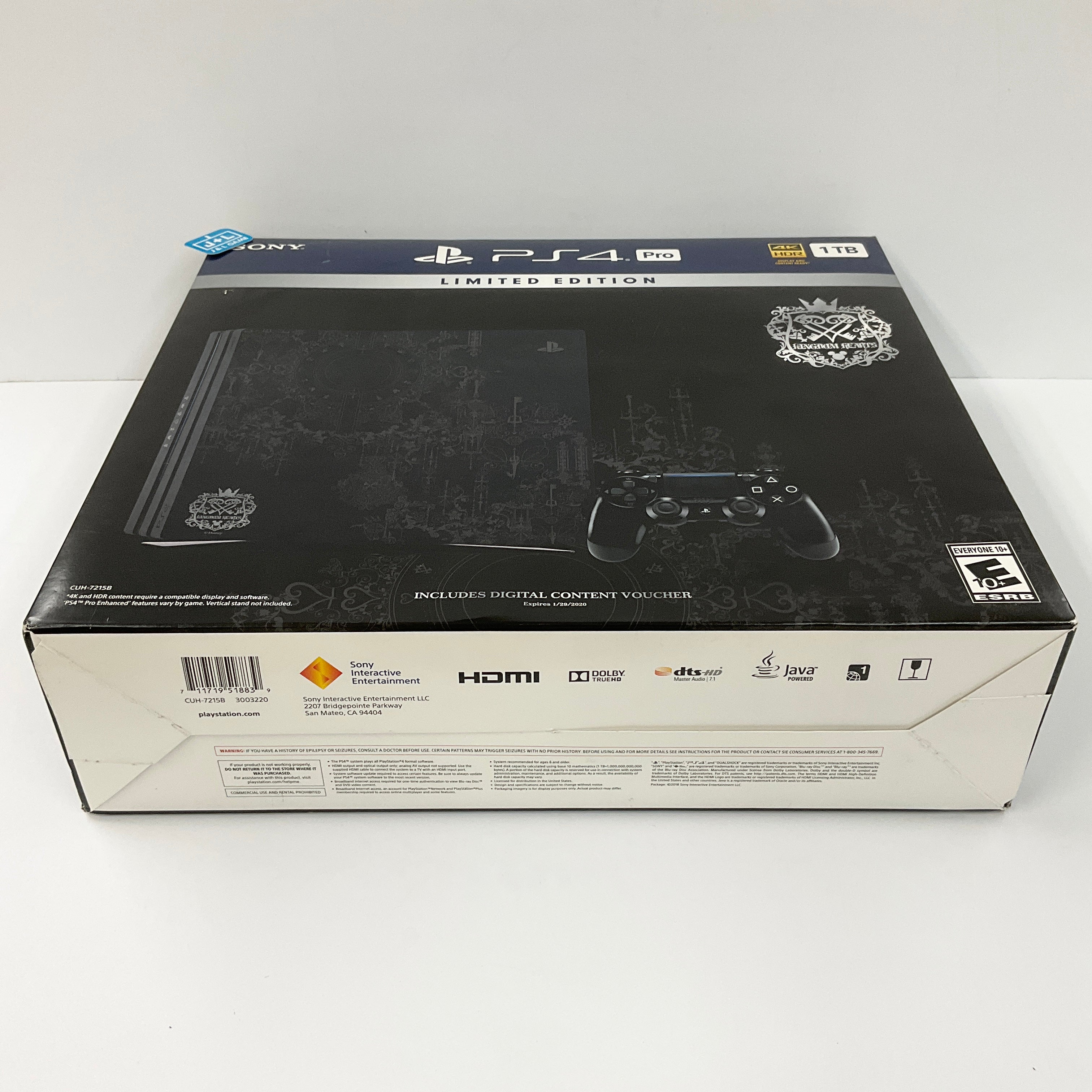PlayStation 4 Pro 1TB Kingdom Hearts III Limited Edition Bundle - (PS4)  PlayStation 4 [Pre-Owned]