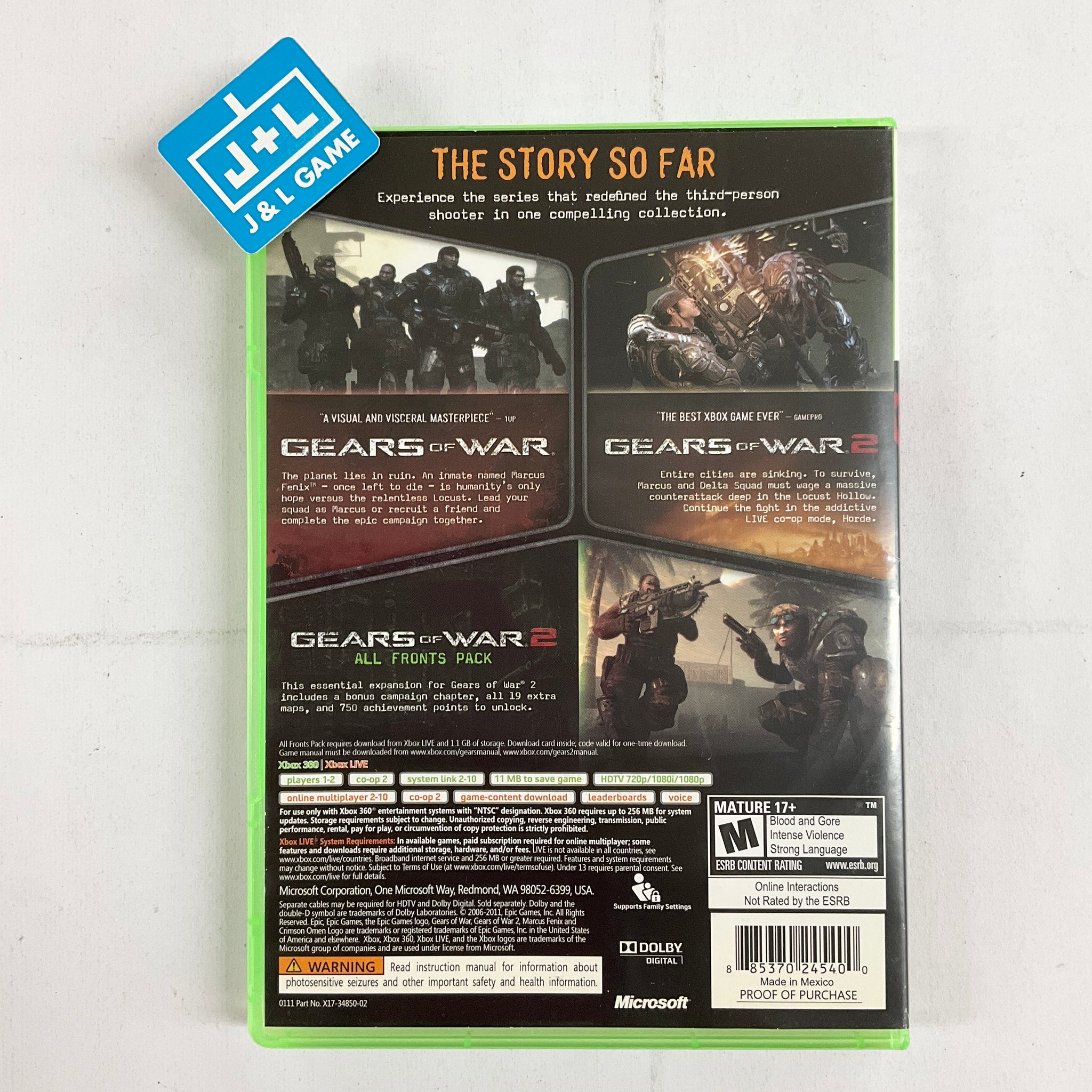 Gears of War Triple Pack - Xbox 360 [Pre-Owned] – J&L Video Games New ...