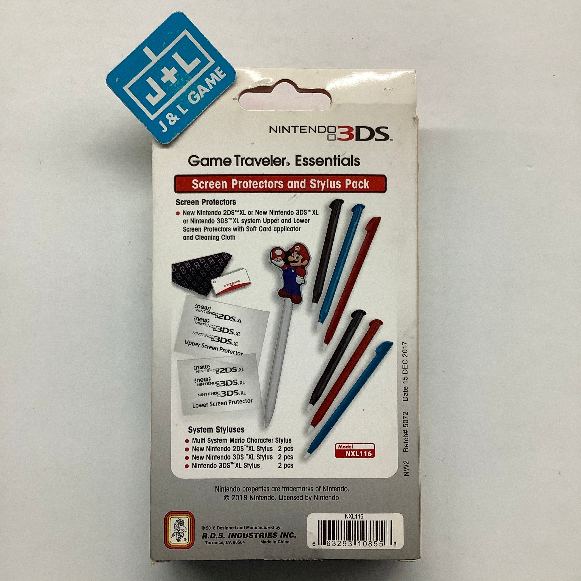 Nintendo top 3DS XL Ruby Red & Case,Charger,Stylus& New Screen Protectors