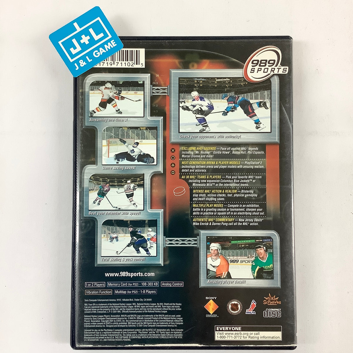 NHL FaceOff 2001 - (PS2) PlayStation 2 [Pre-Owned] | J&L Game