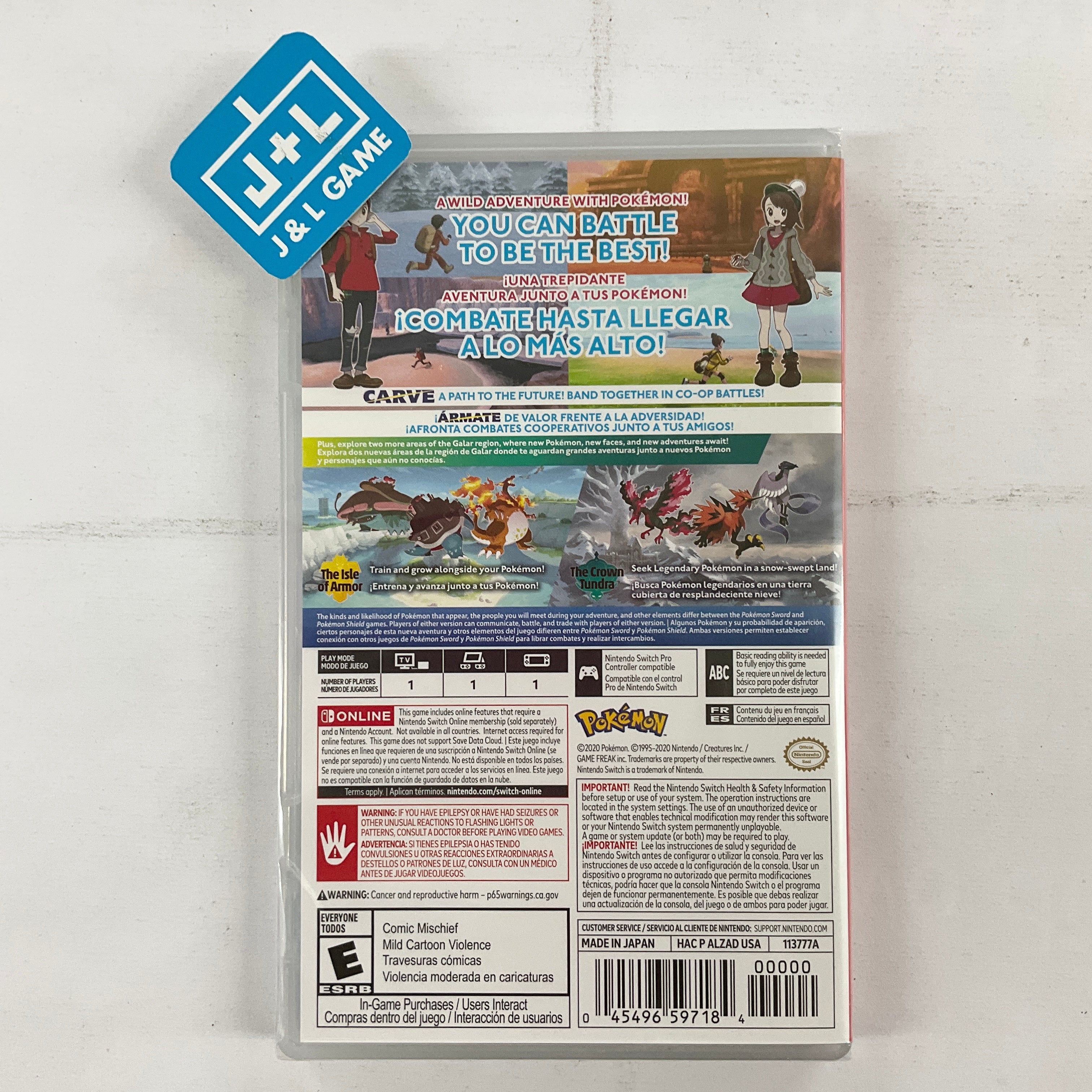 Pokemon Sword + Pokemon Sword hotsell Expansion Pass for Nintendo Switch