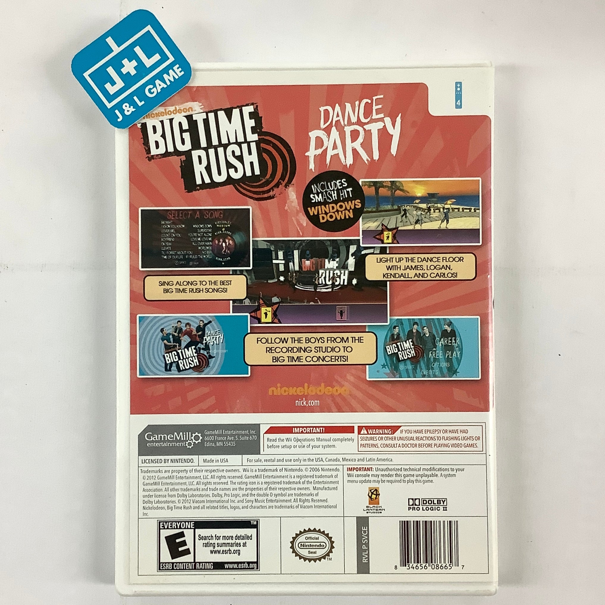 Big time rush store wii game