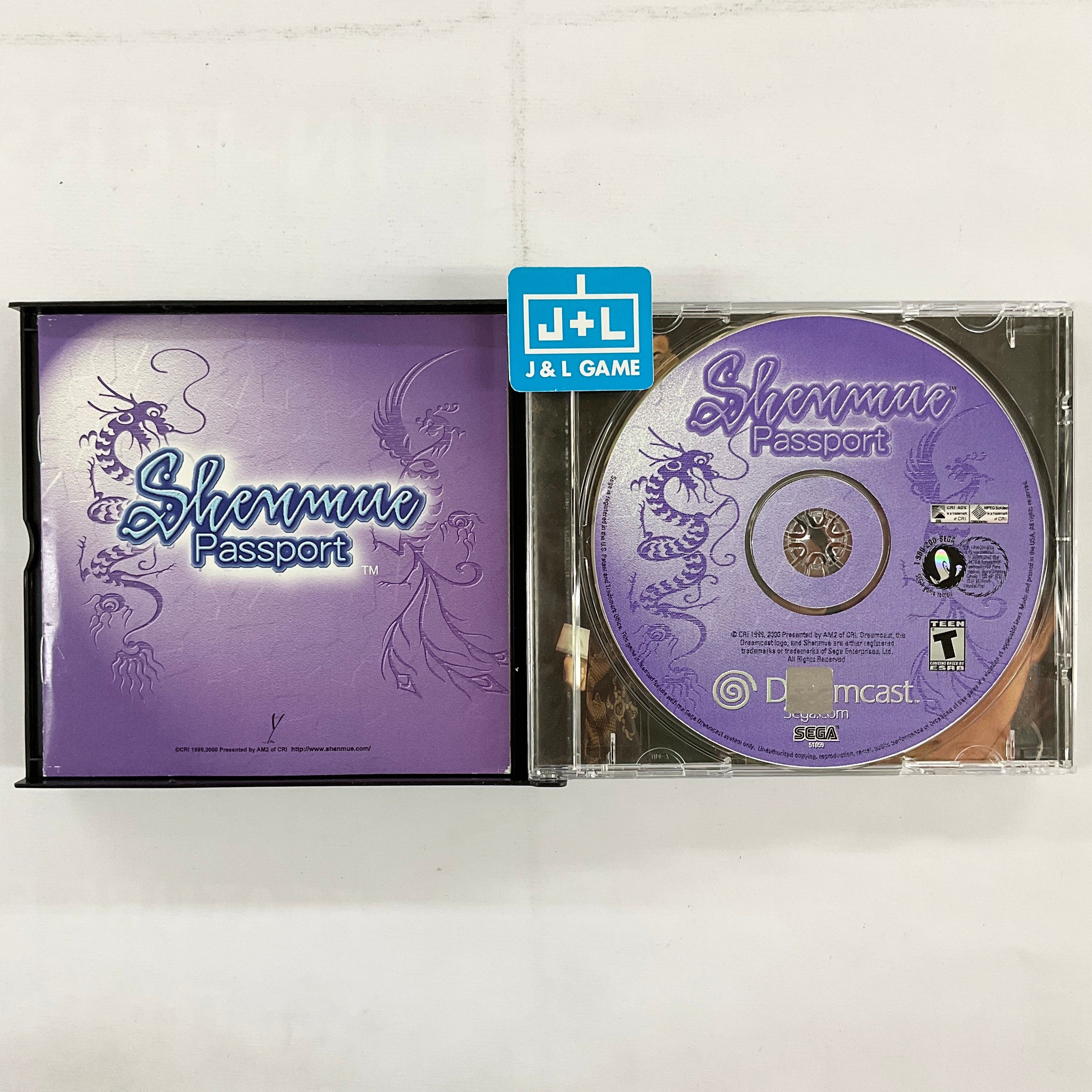 Shenmue (Dreamcast, 2000) All 4 Discs Passport store No Manual