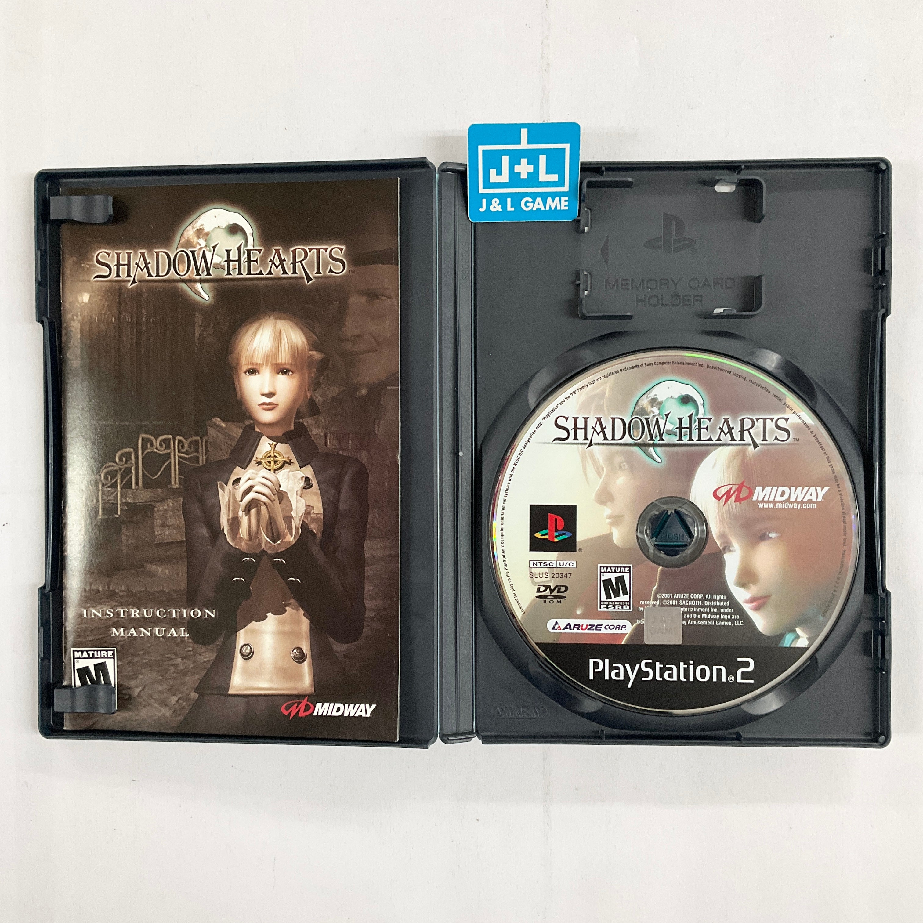 Sony PlayStation 2 Shadow 2024 Hearts 2001 Video Game Manual Case Disc Not Tested