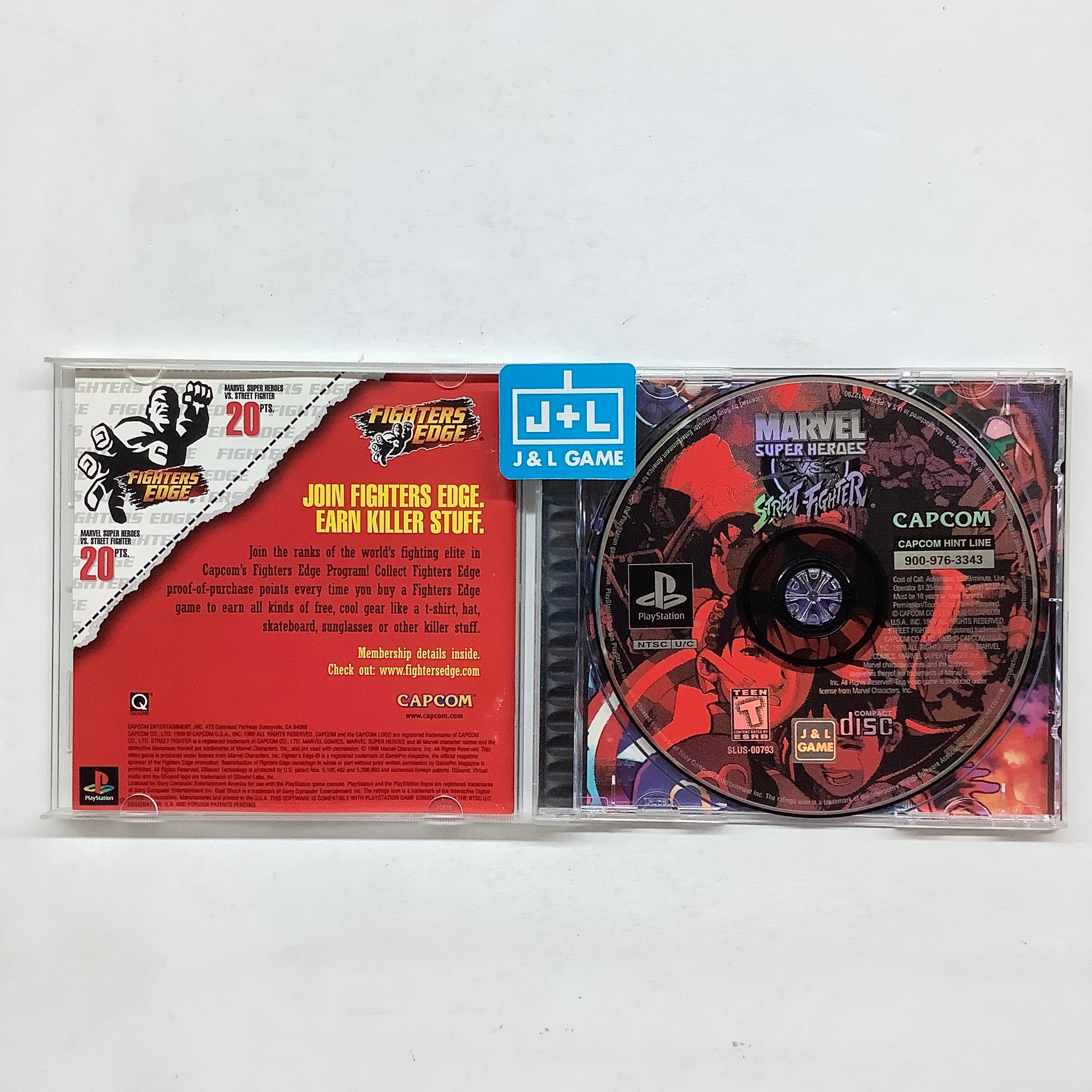 Marvel Super Heroes Vs Street Fighter outlets PS1 PSX PlayStation (1997) GAME DISC ONLY