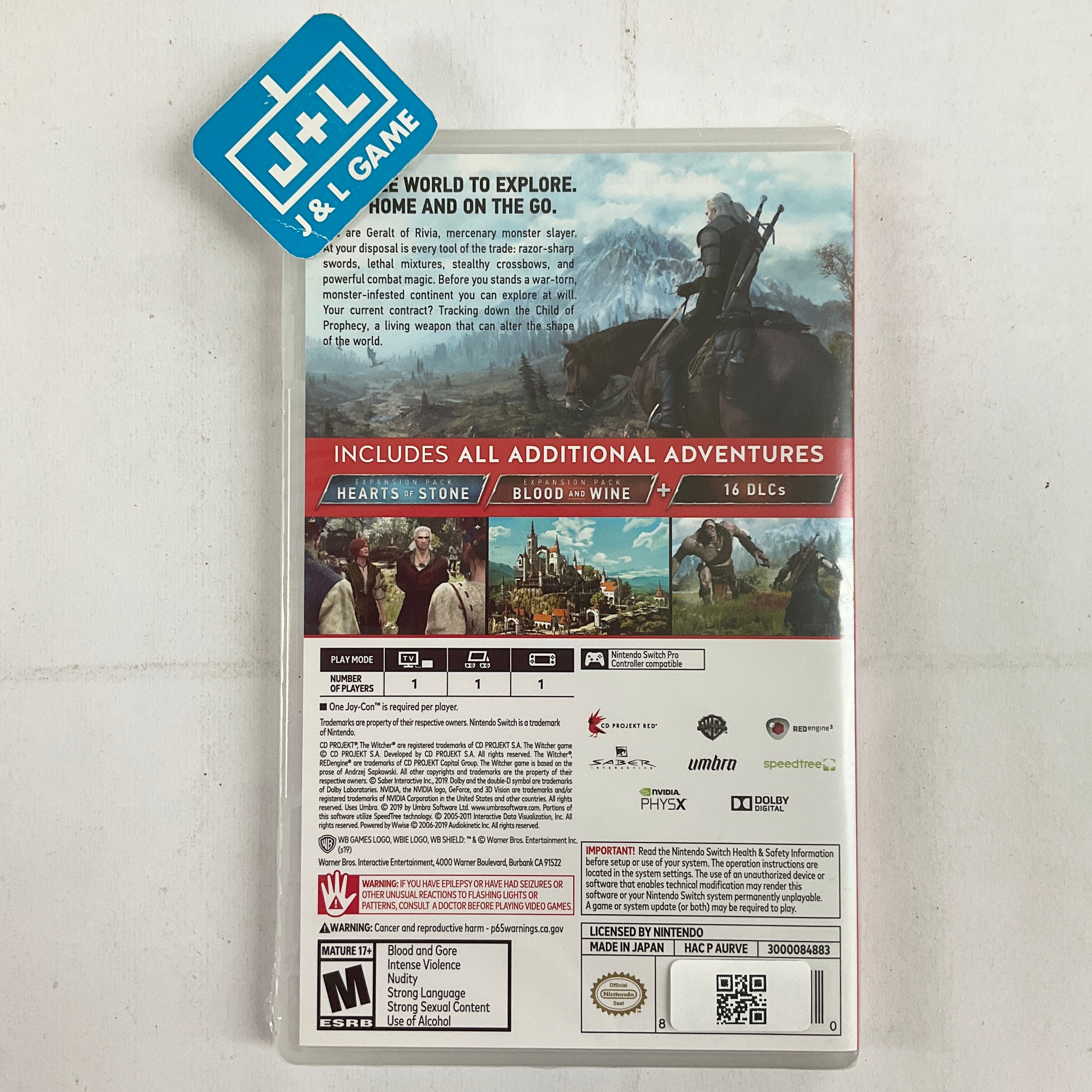 The Witcher 3: Wild Hunt Complete Edition - (NSW) Nintendo Switch Video Games CD Projekt Red   