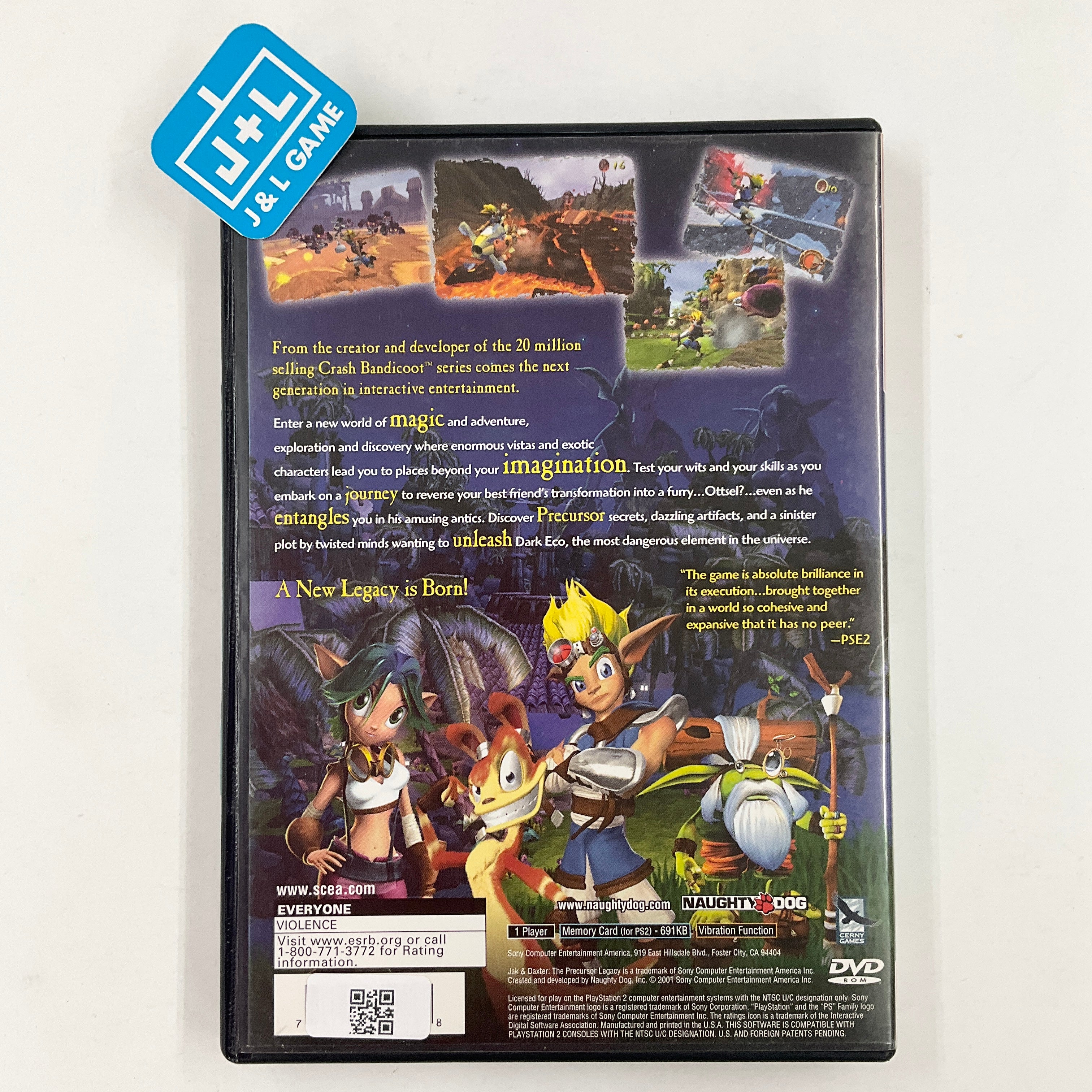 Jak and Daxter: The Precursor Legacy Greatest Hits for popular Sony Playstation 2 PS2