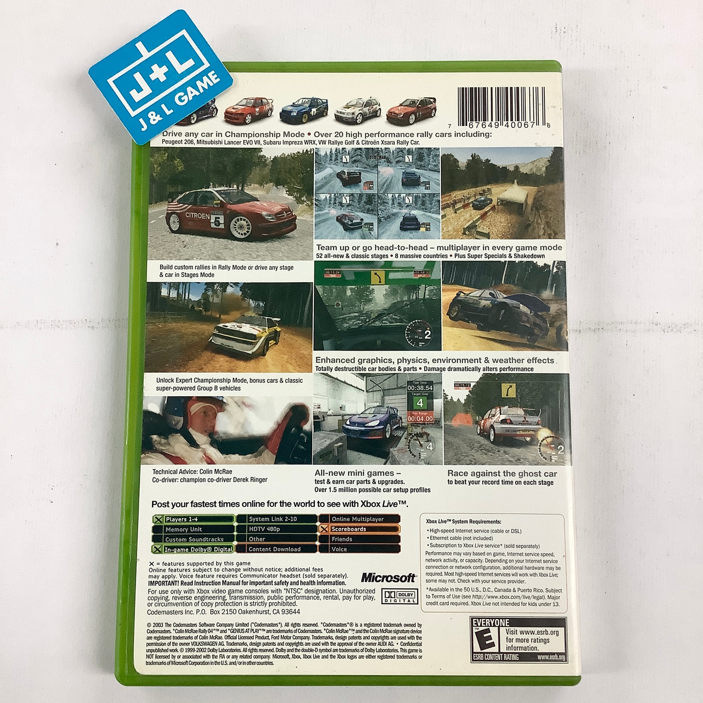 Colin McRae Rally 04 - (XB) Xbox [Pre-Owned] | J&L Game