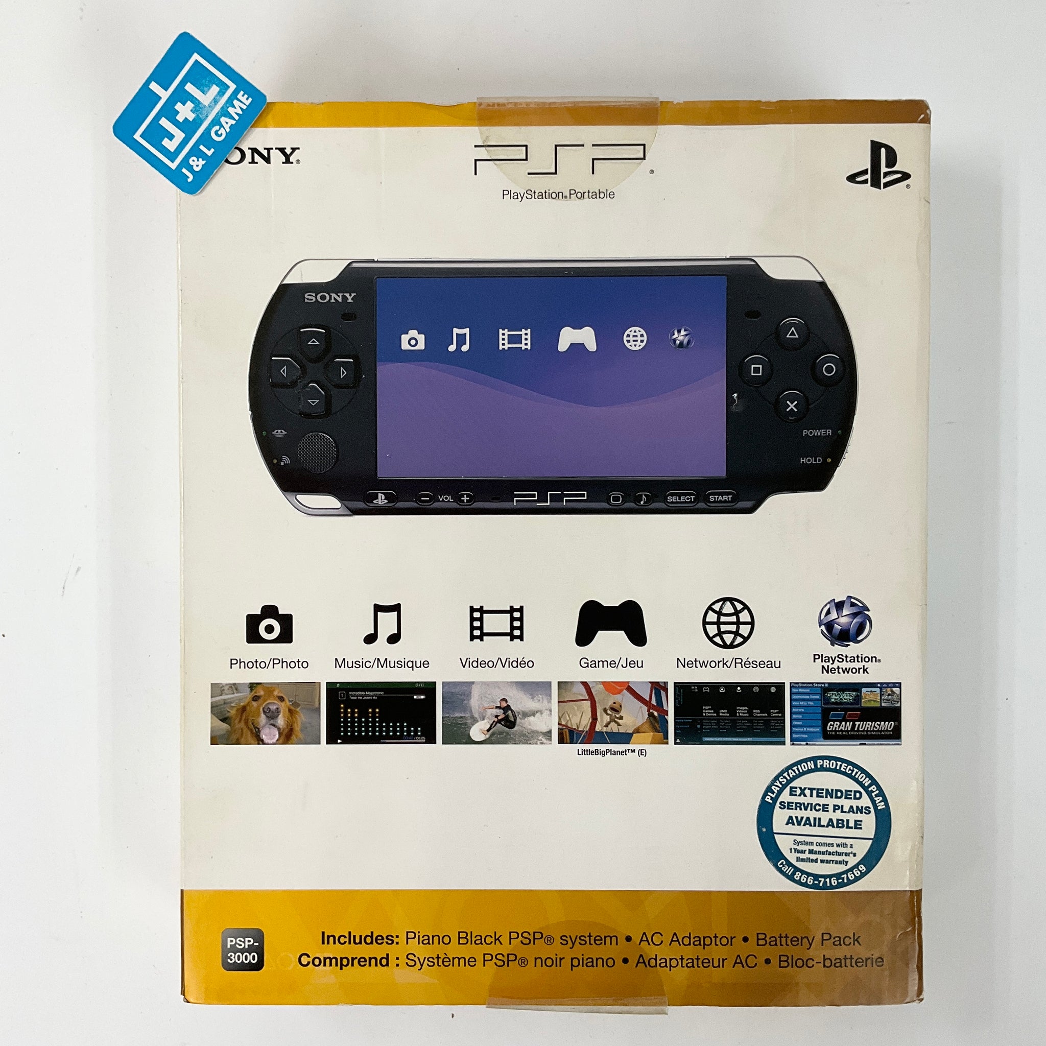 Sony PlayStation Portable 3000 Console (Piano Black) - Sony