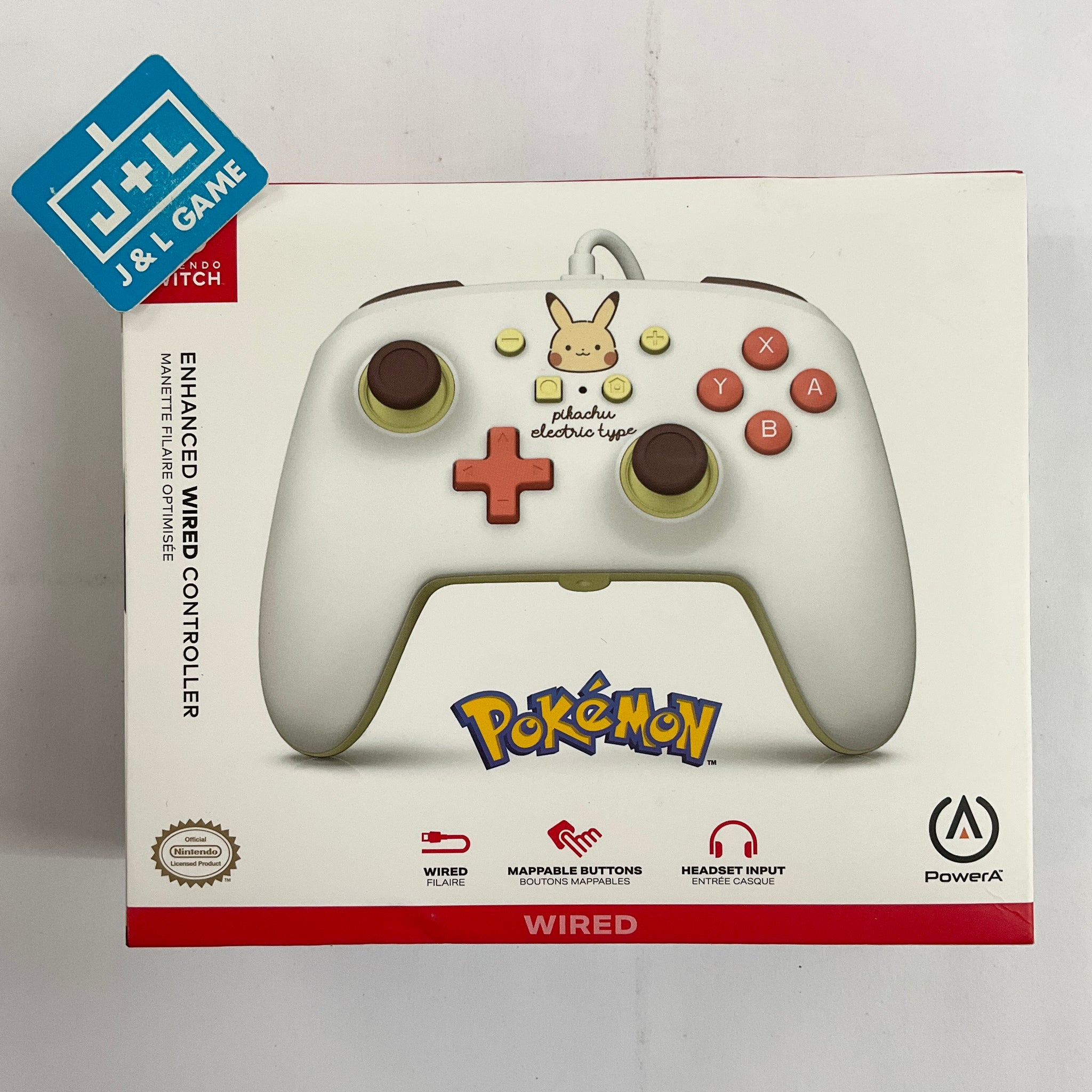  PowerA Pokemon Enhanced Wired Controller for Nintendo Switch -  Pikachu Lightning - Nintendo Switch : Video Games