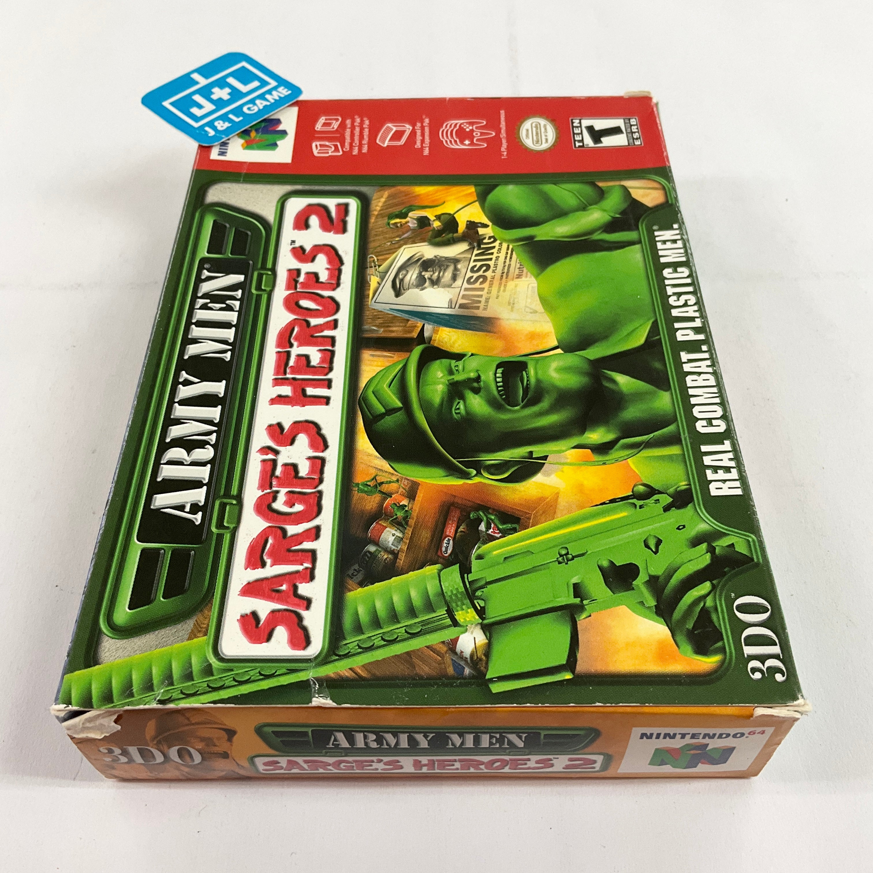 Army Men Sarge's Heroes outlets for Nintendo 64 complete with box and manual