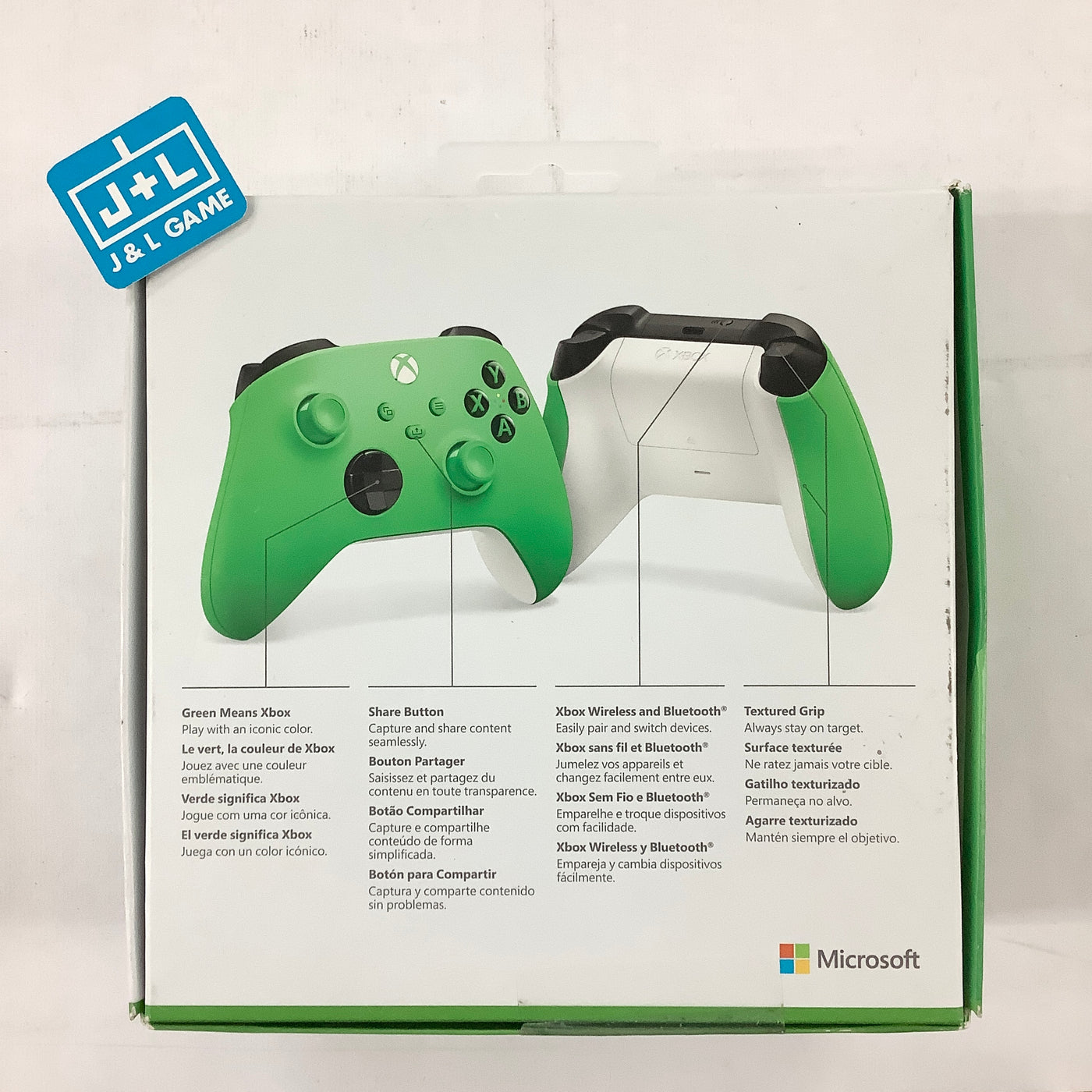 Microsoft Xbox - Controller Wireless Green) (XSX) X Game | (Velocity X J&L Series
