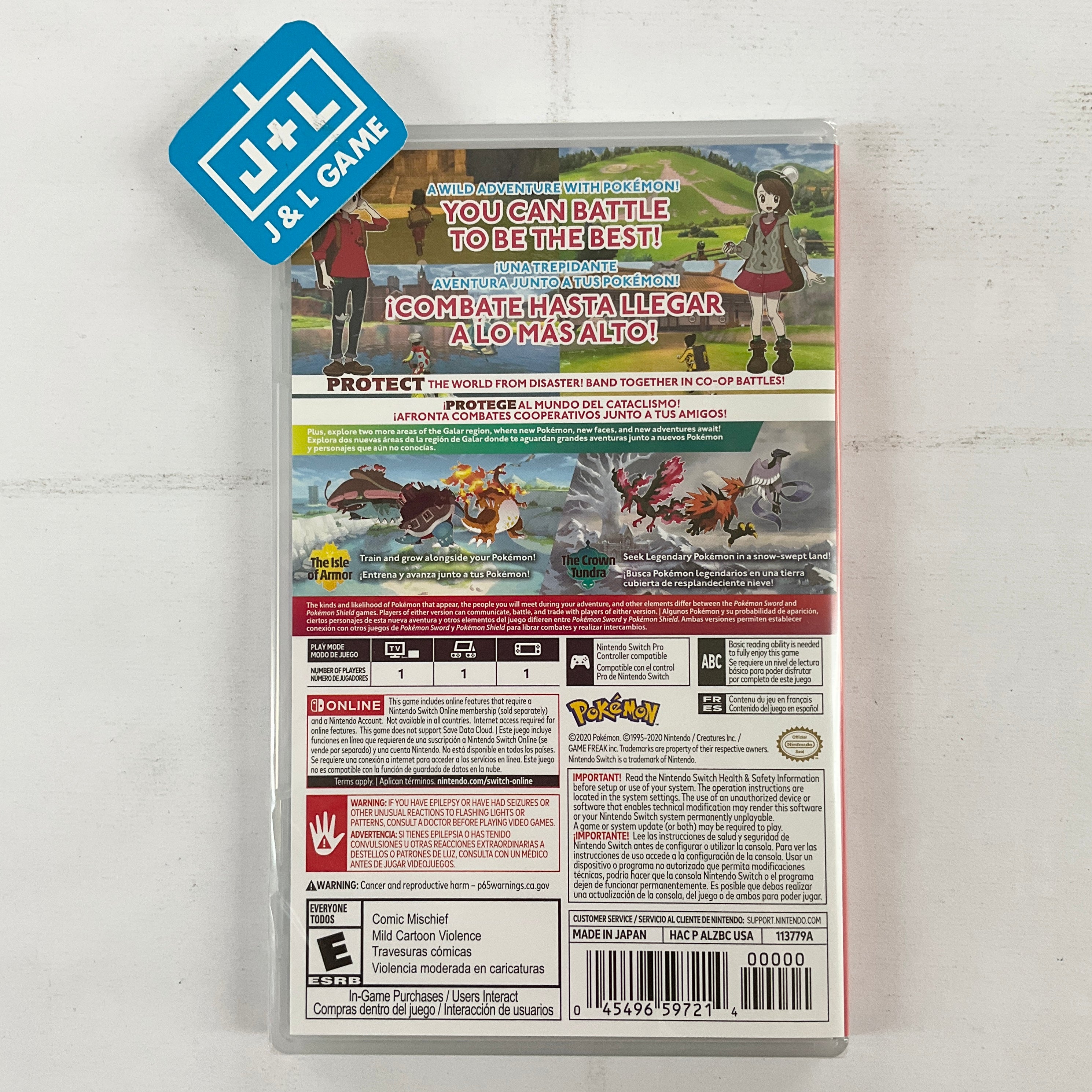 Pokemon Shield + Pokemon selling Shield Expansion Pass for Nintendo Switch