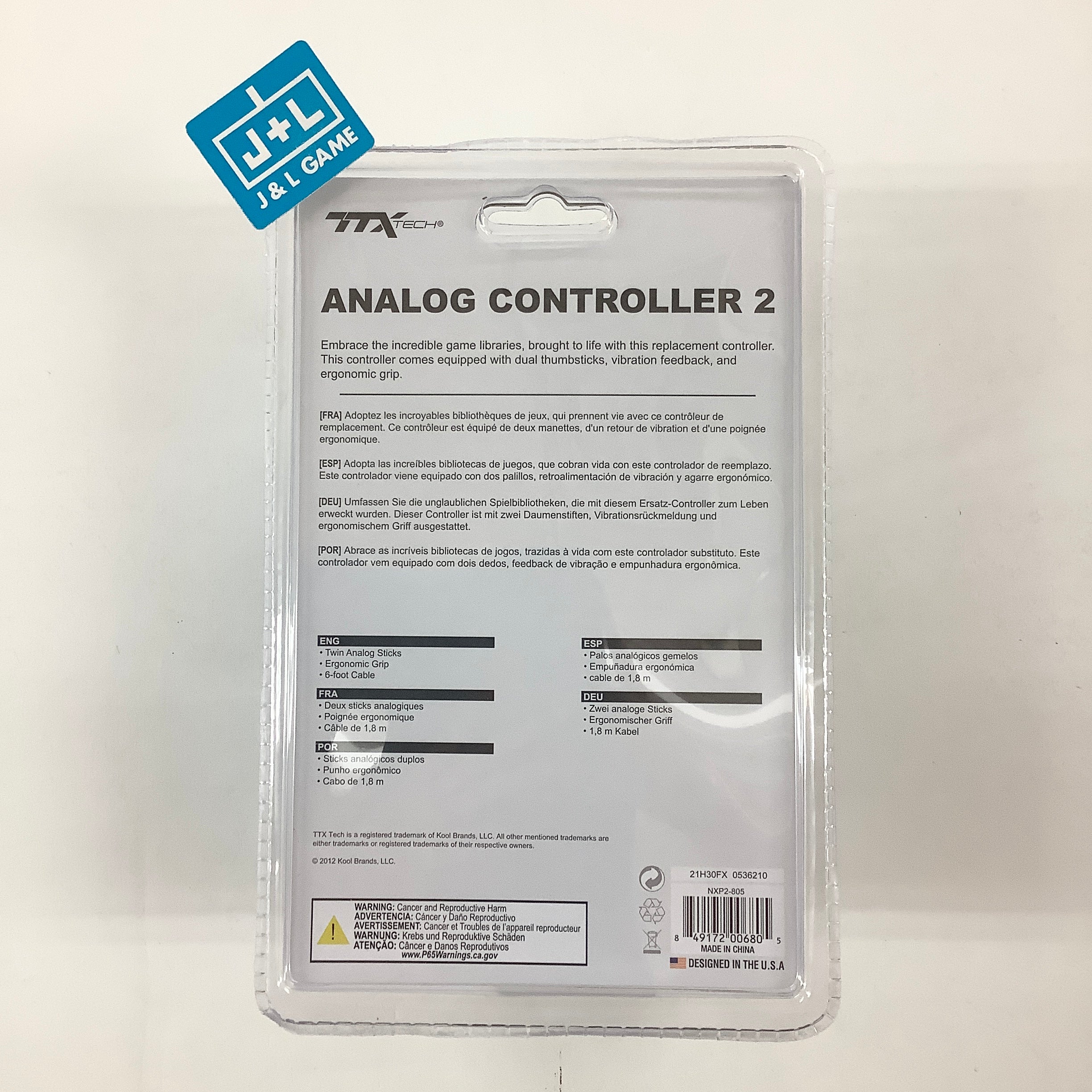 TTX Tech Analog Controller 2 (Clear Blue) - (PS2) PlayStation 2 Accessories TTX Tech   