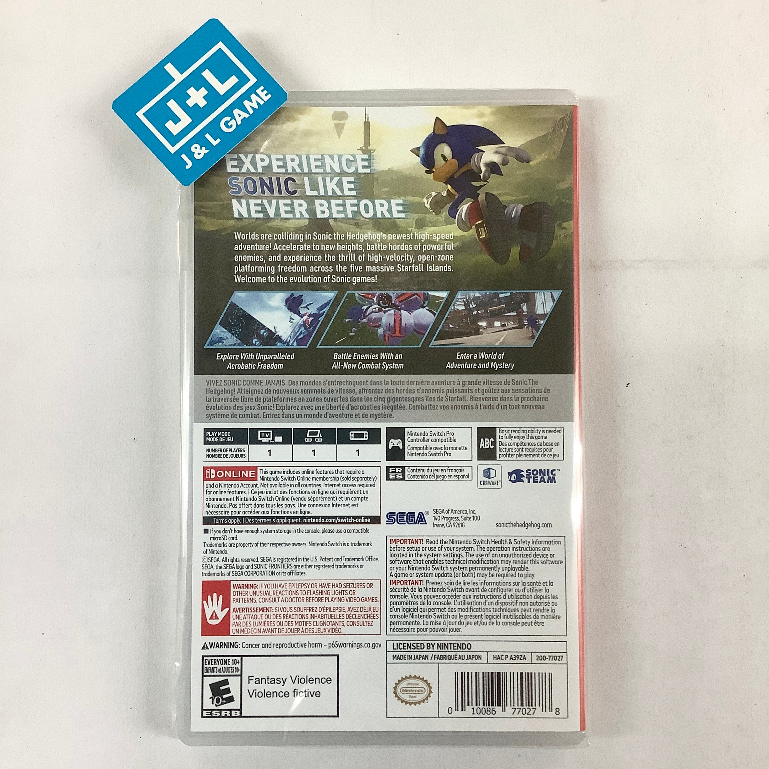 Sonic Frontiers - (NSW) Nintendo Switch Video Games SEGA   