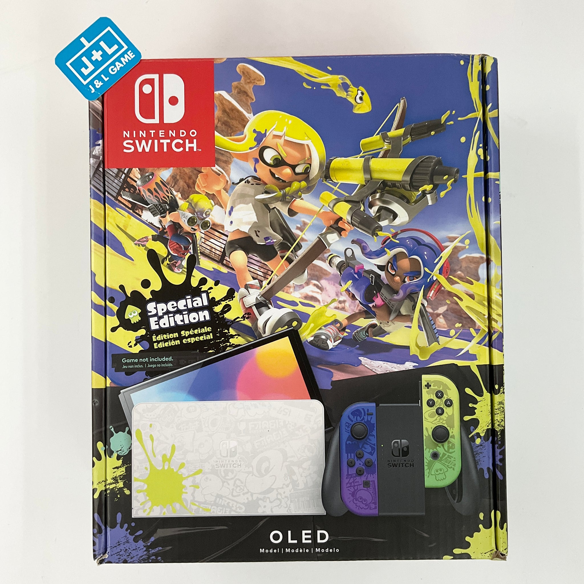 Nintendo Switch OLED Splatoon 3 Game Console with Splatoon 3 Joy Con 7 Inch  OLED Screen Enhanced Audio Special Design