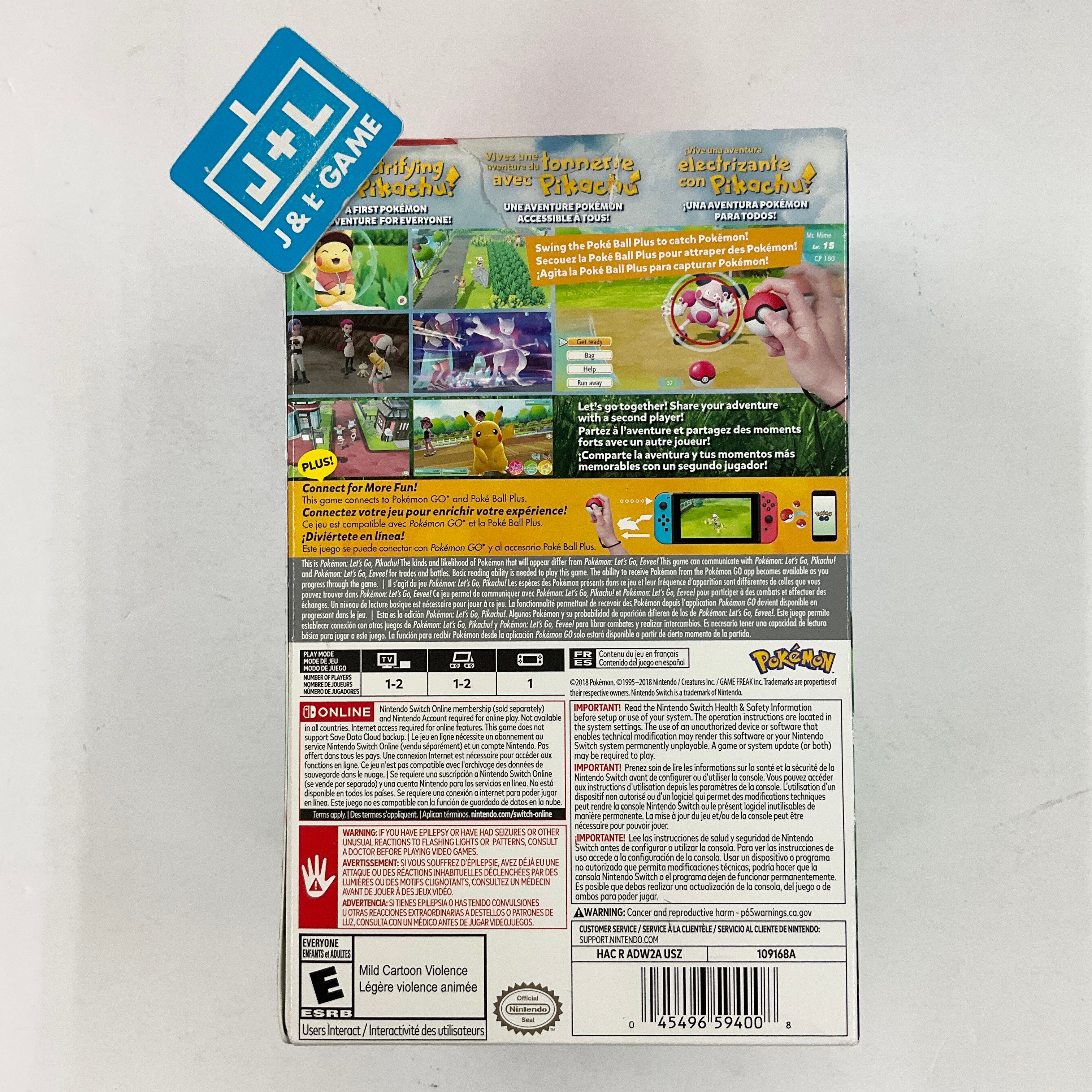 Pokémon: Let’s Go, Pikachu! + Poké Ball Plus Pack - (NSW) Nintendo Switch Video Games Nintendo   