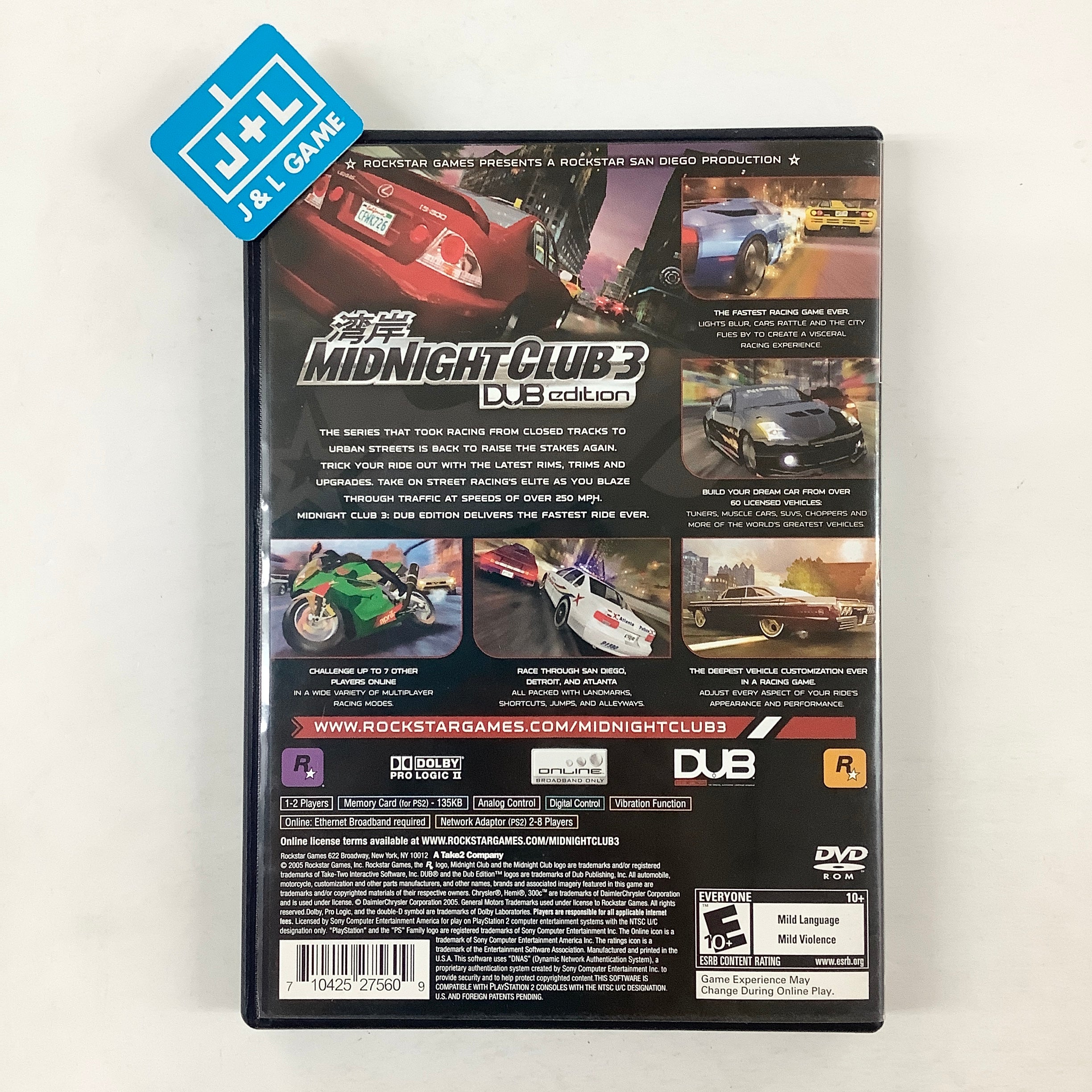 Midnight Club 3 Dub Edition - Playstation 2 - PS2. Video Games. 5026555302944.