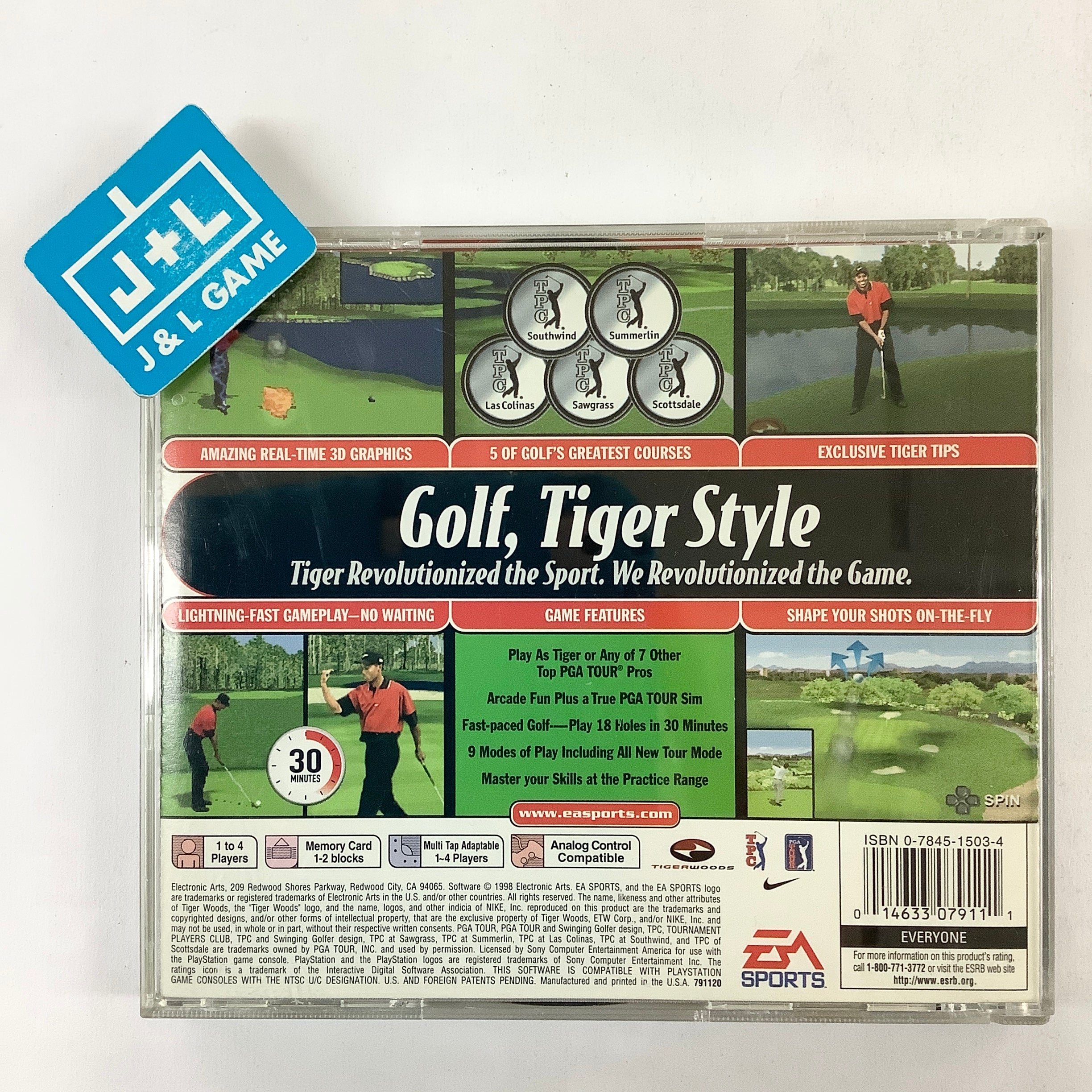 Tiger Woods 99 PGA Tour Golf - (PS1) PlayStation 1 [Pre-Owned] Video Games Electronic Arts   