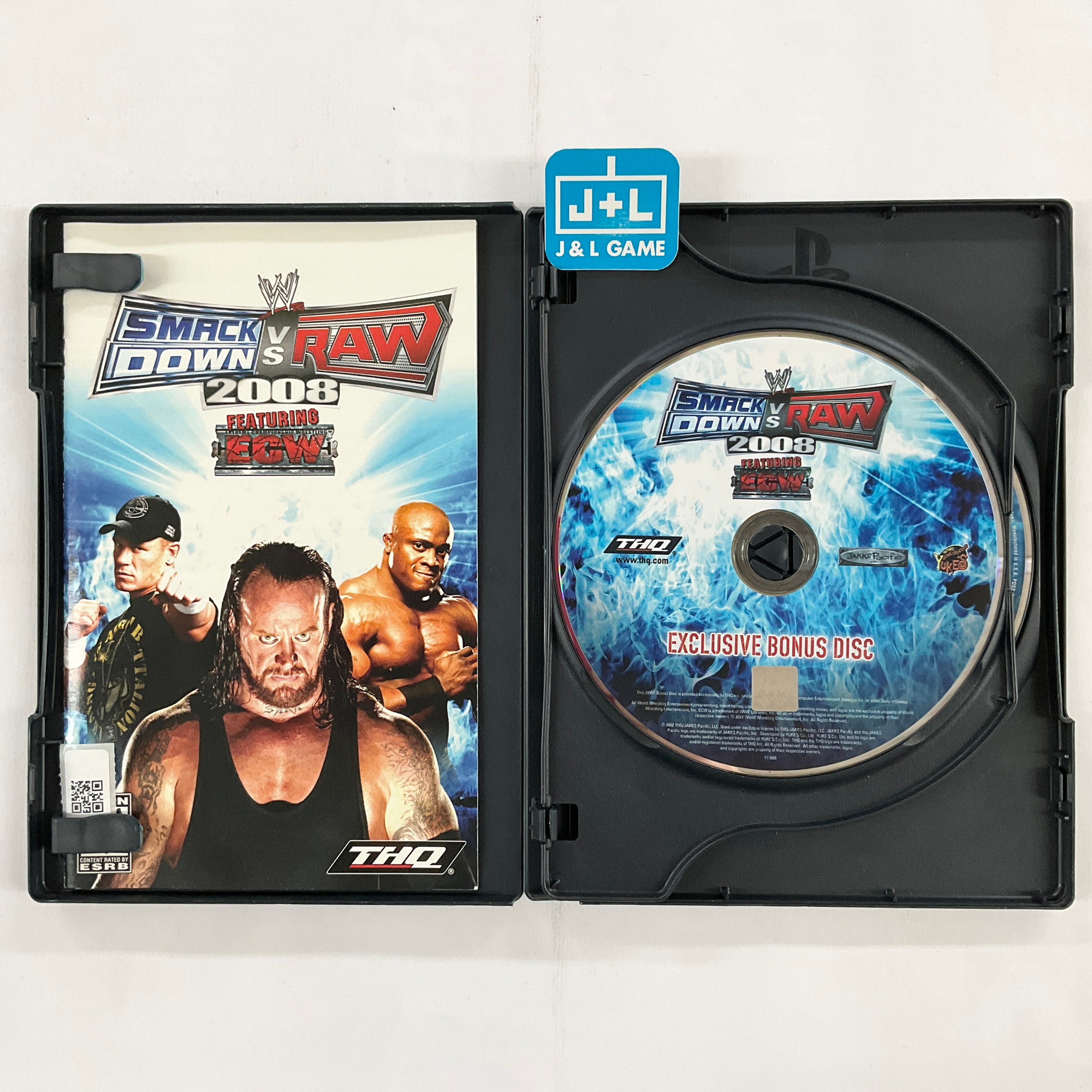 WWE SmackDown vs. Raw 2008 With Bonus Disc - (PS2) PlayStation 2 [Pre-Owned] Video Games THQ   