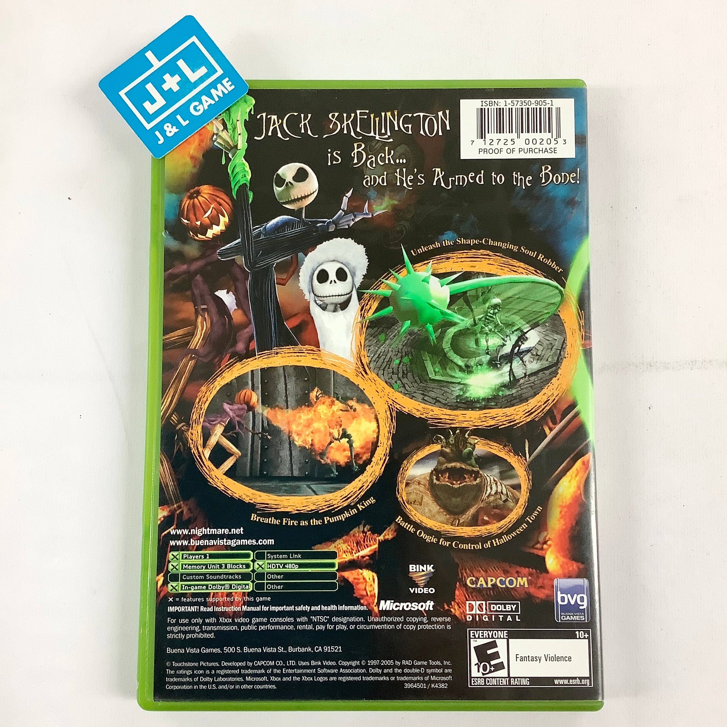 Nightmare Before Christmas: Oogie's Revenge for Xbox 2024 Original