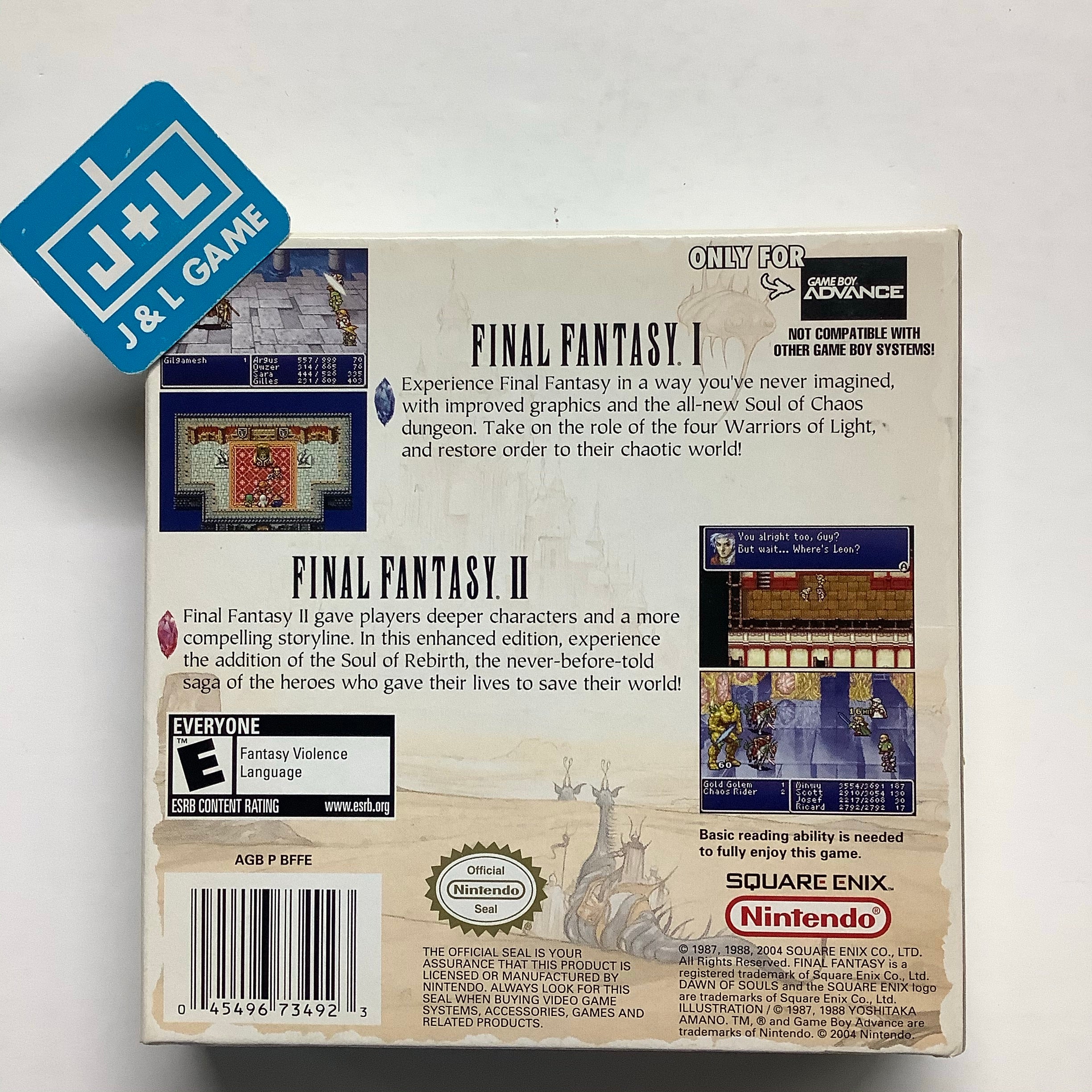 Final Fantasy I & II: Dawn of Souls - (GBA) Game Boy Advance [Pre-Owned] Video Games Nintendo   