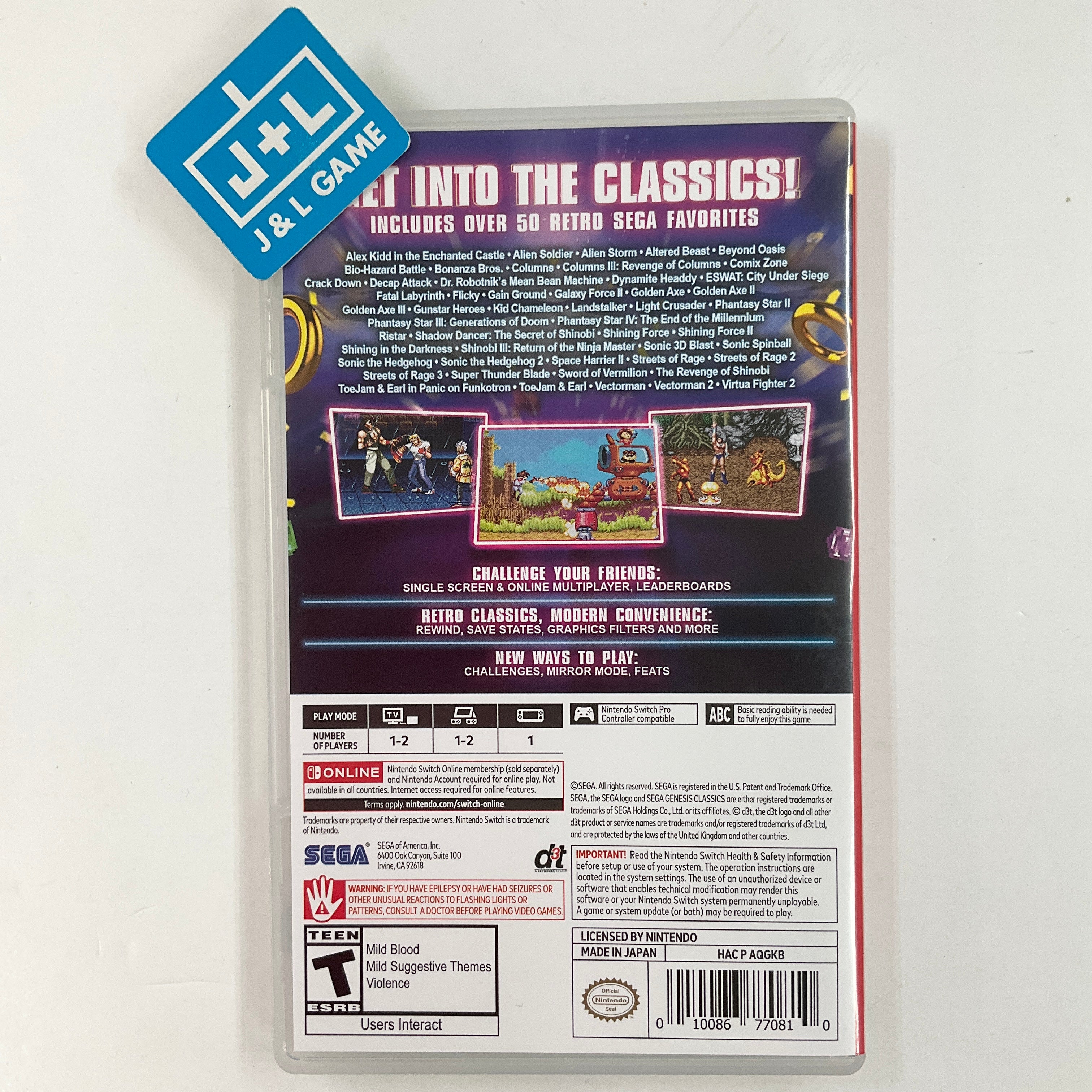 Sega Genesis Classics - (NSW) Nintendo Switch [Pre-Owned] Video Games SEGA   