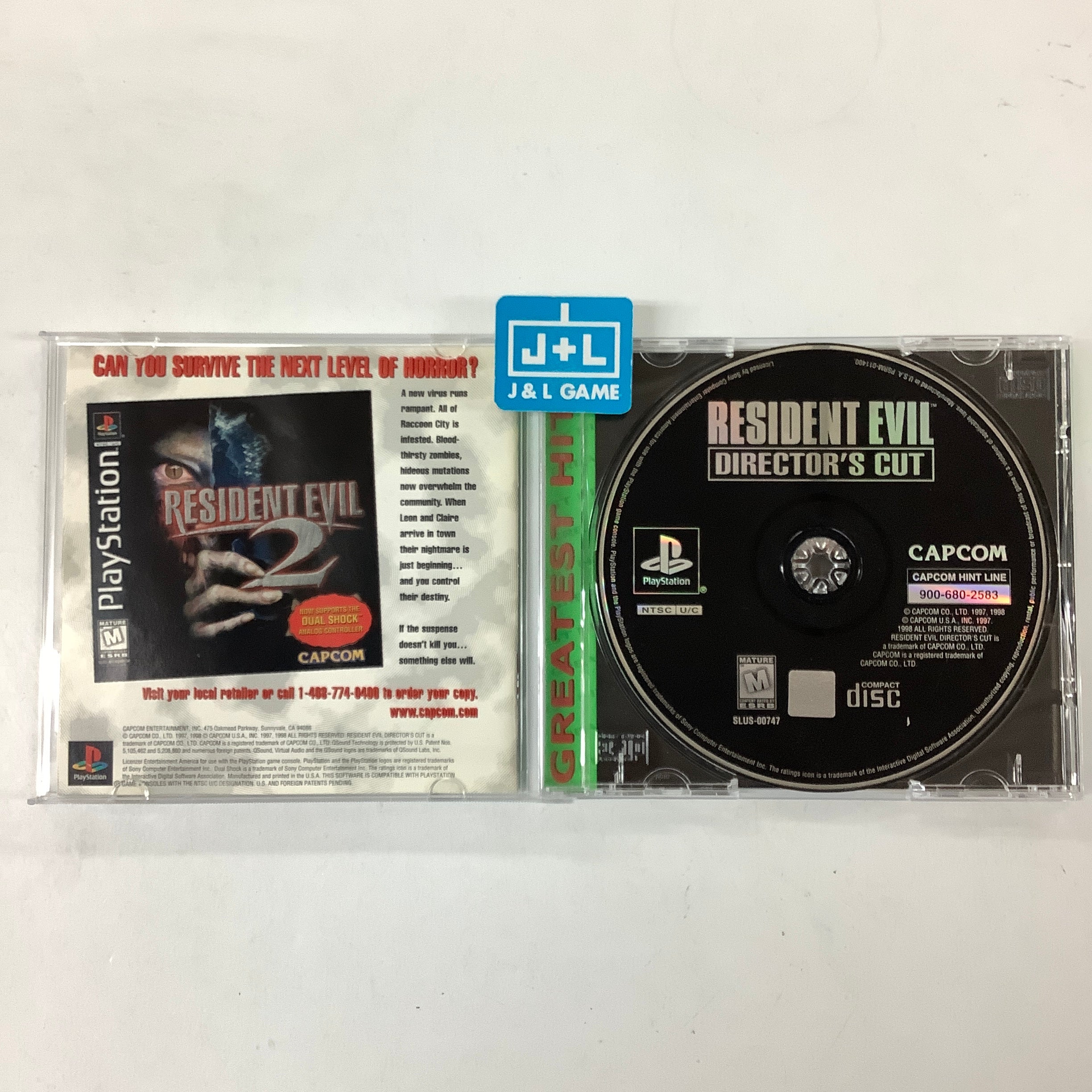 Resident Evil On PlayStation 1 (3 Games) Greatest factory Hits! All near mint