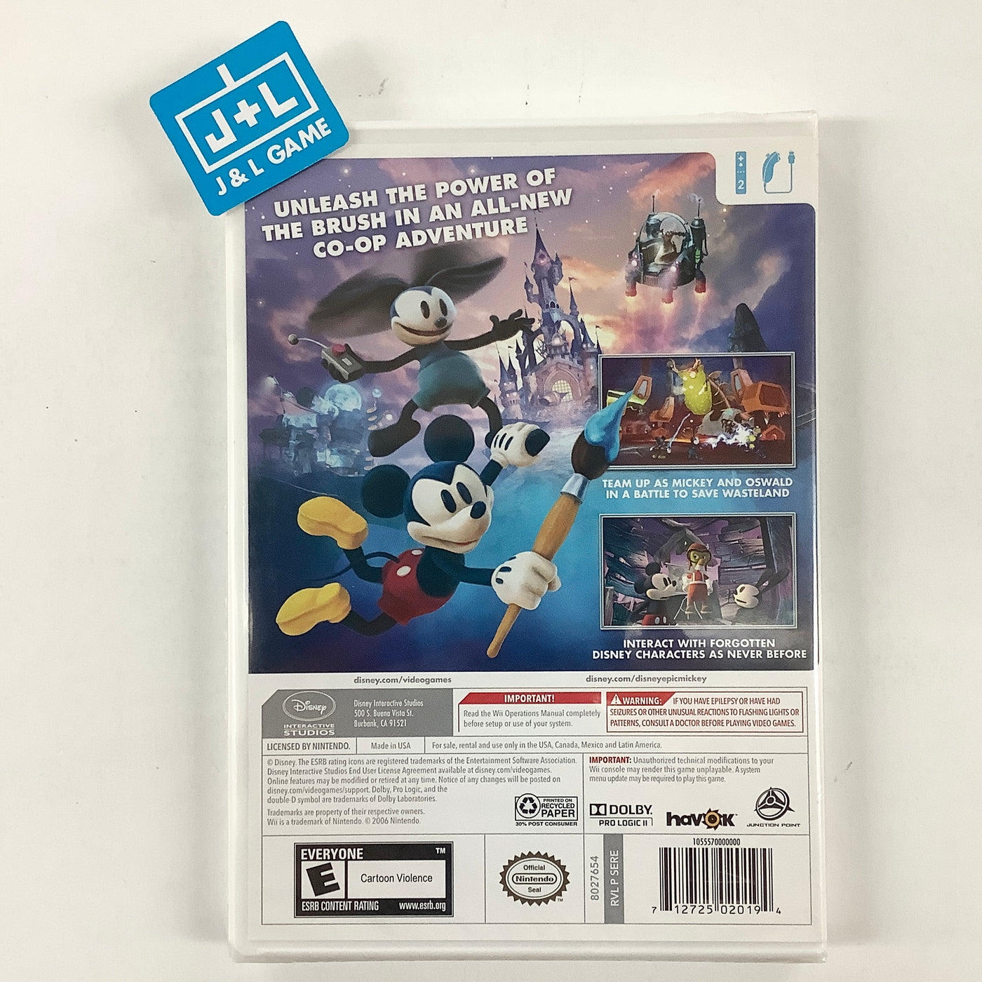 Disney Epic Mickey 2: The Power of Two - Nintendo Wii | J&L Game