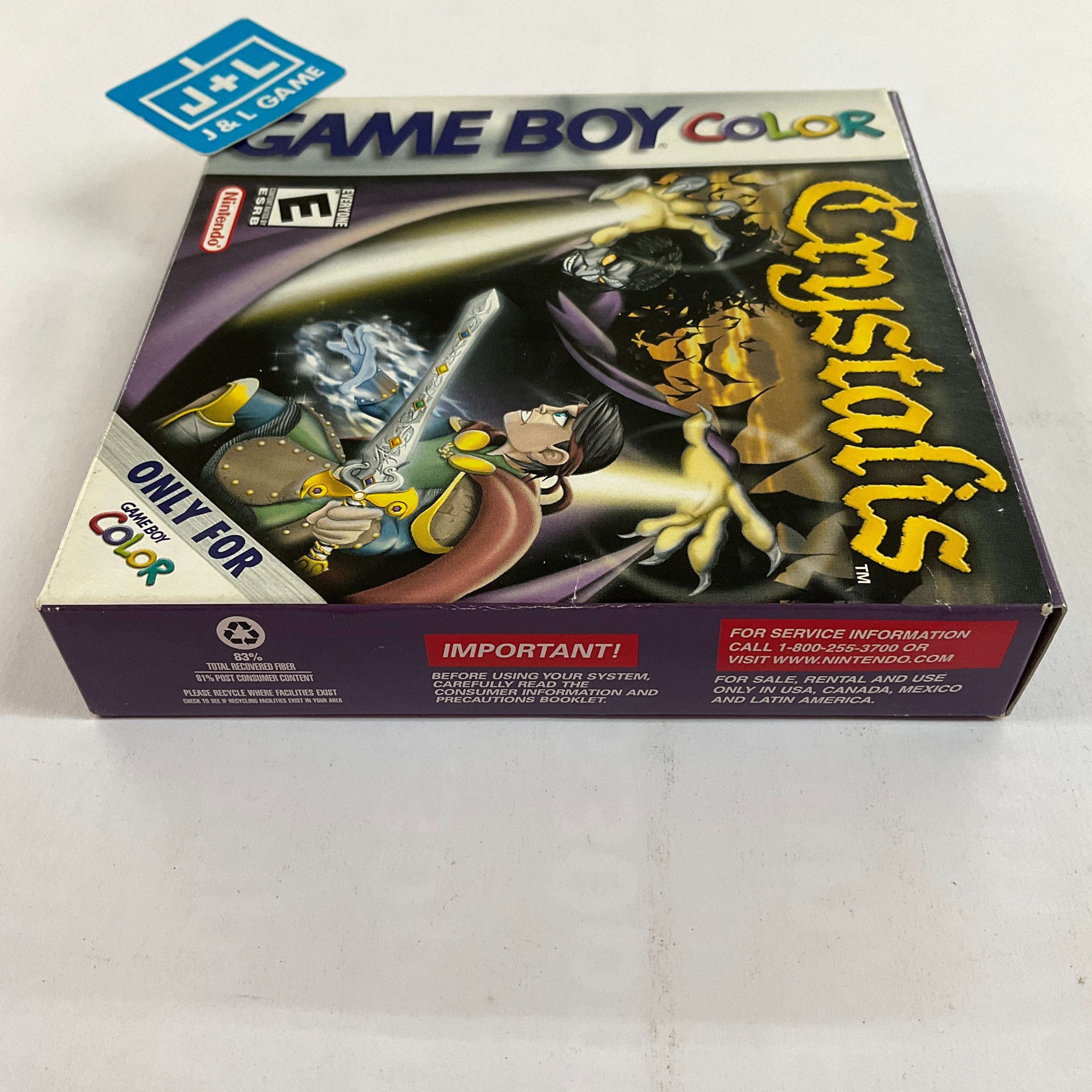 Retailer Crystalis for Nintendo Gameboy Color